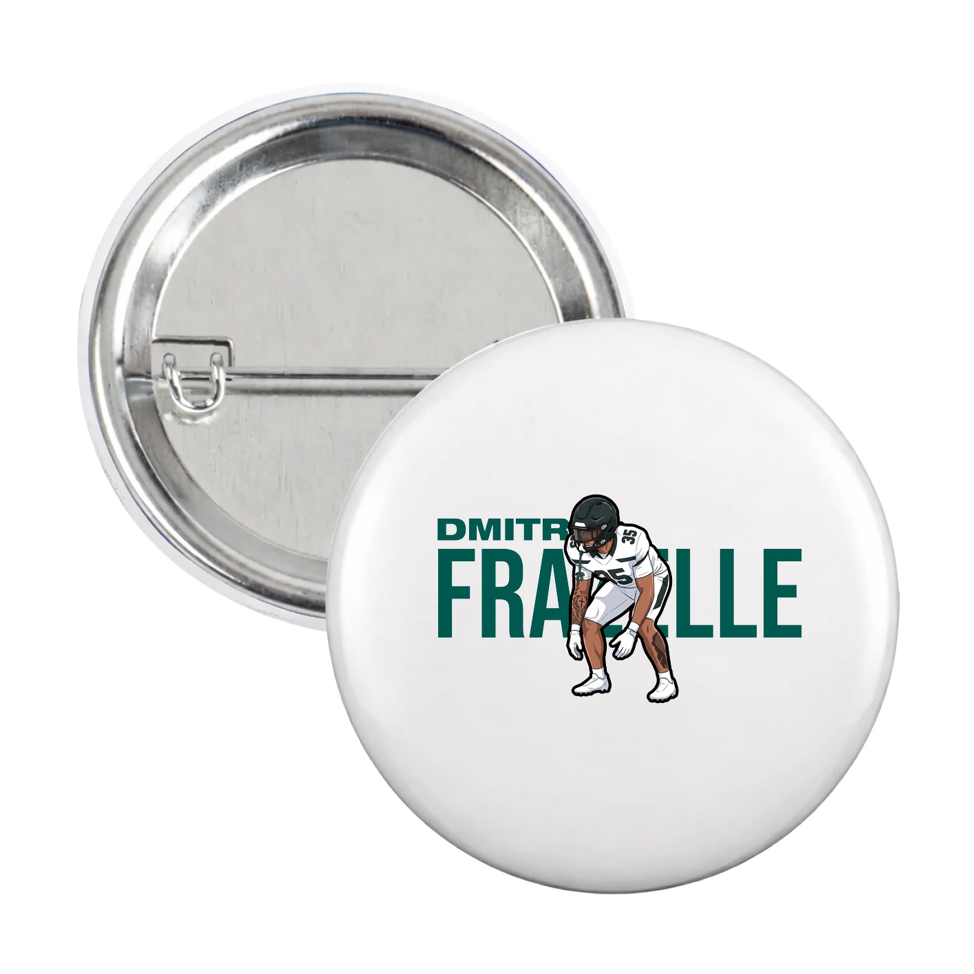 Game Day Button — Player Name in White