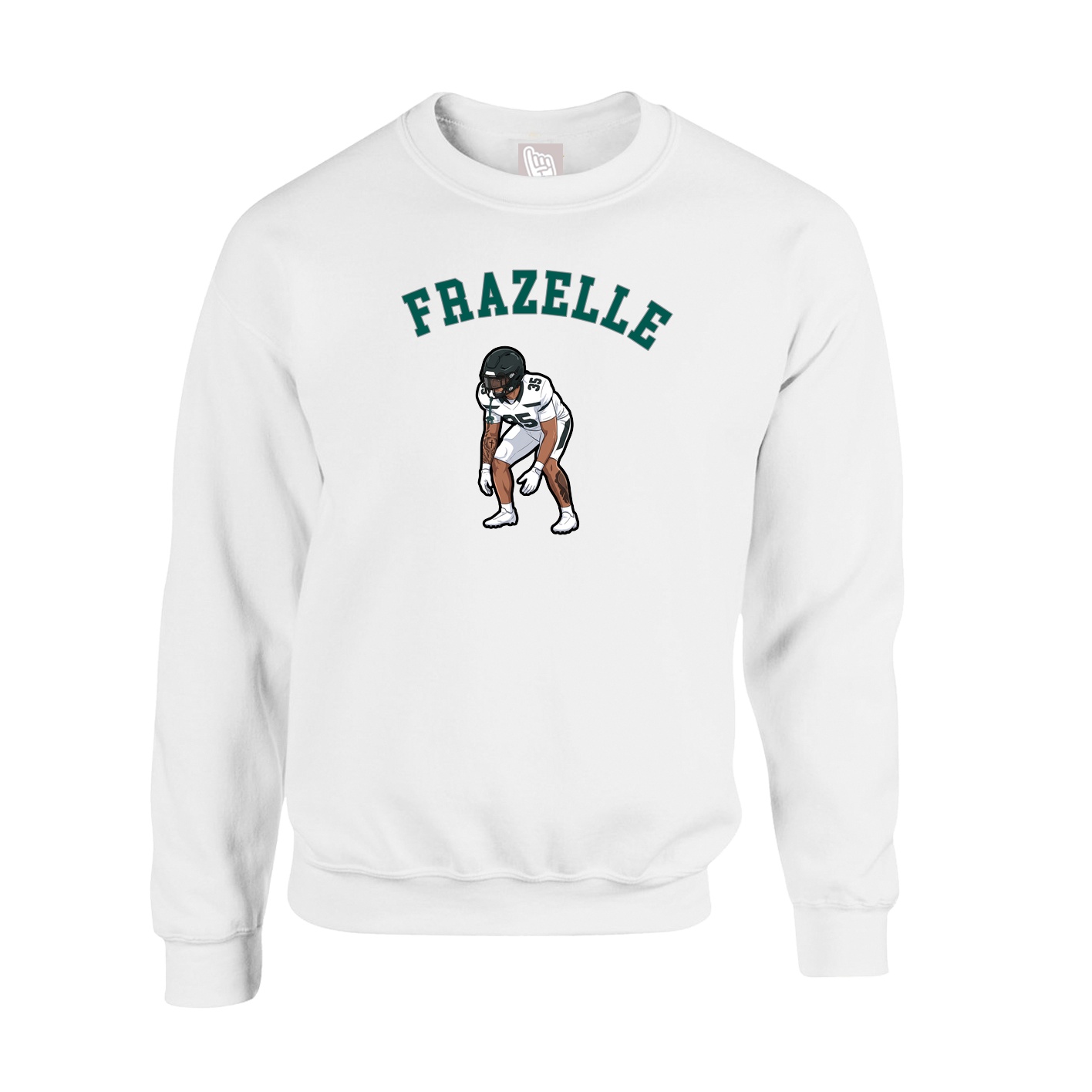Fleece Crew — Shirsey Arch in White