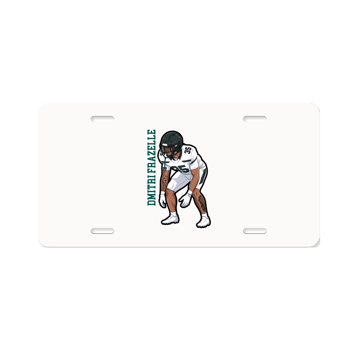 License Plate — Name Vertical in Classic