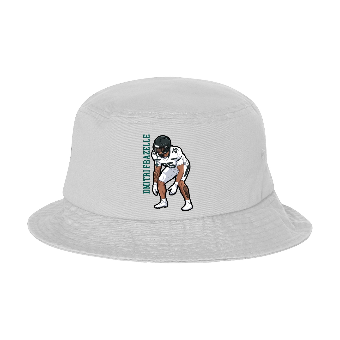 Bucket Cap — Name Vertical in White