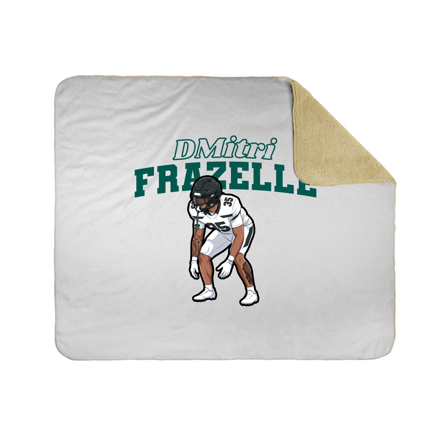 Throw Blanket — Name Arch in White