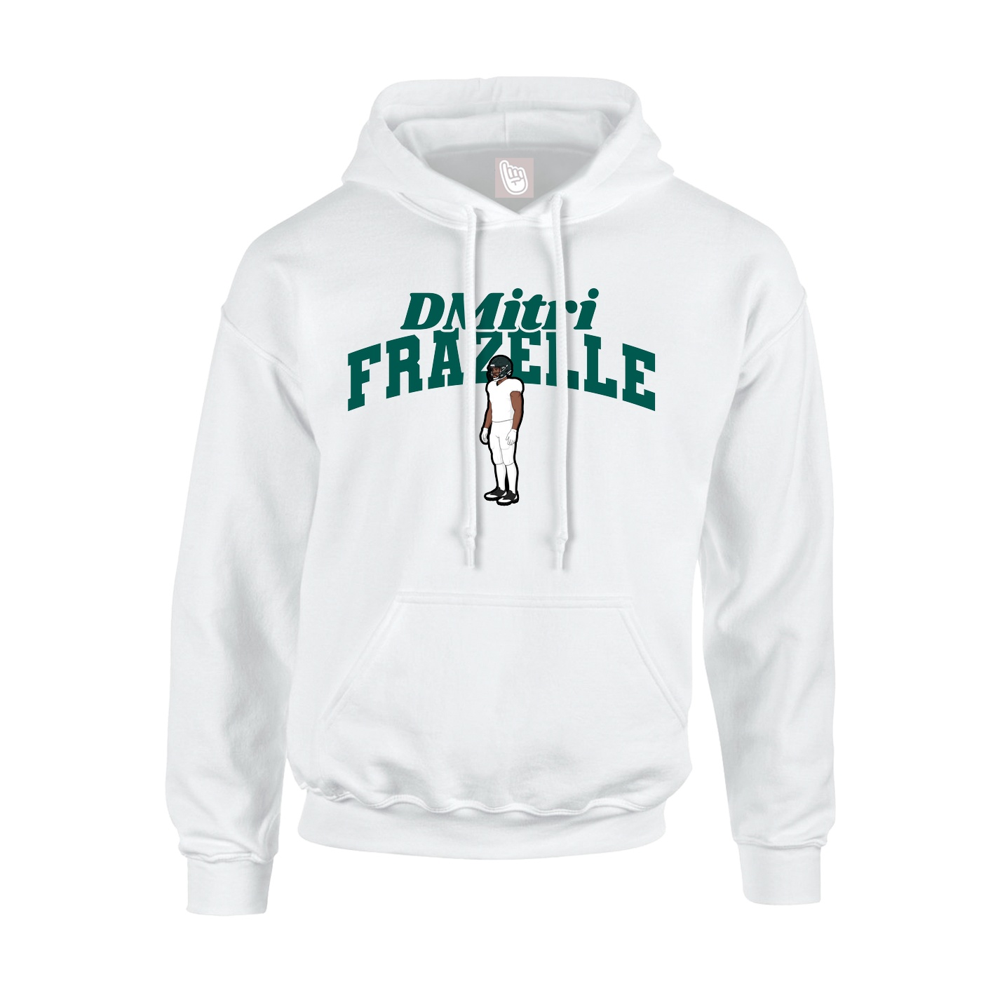 Youth Hoodie — Signature Arch in White