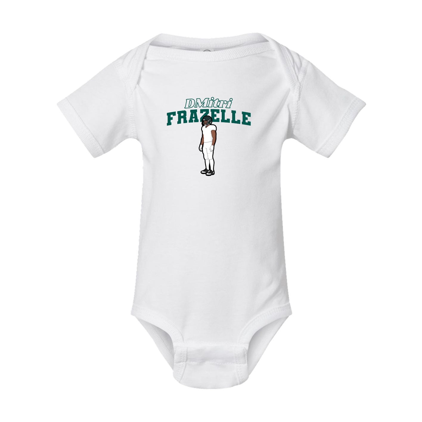 Baby Onesie — Name Arch in White