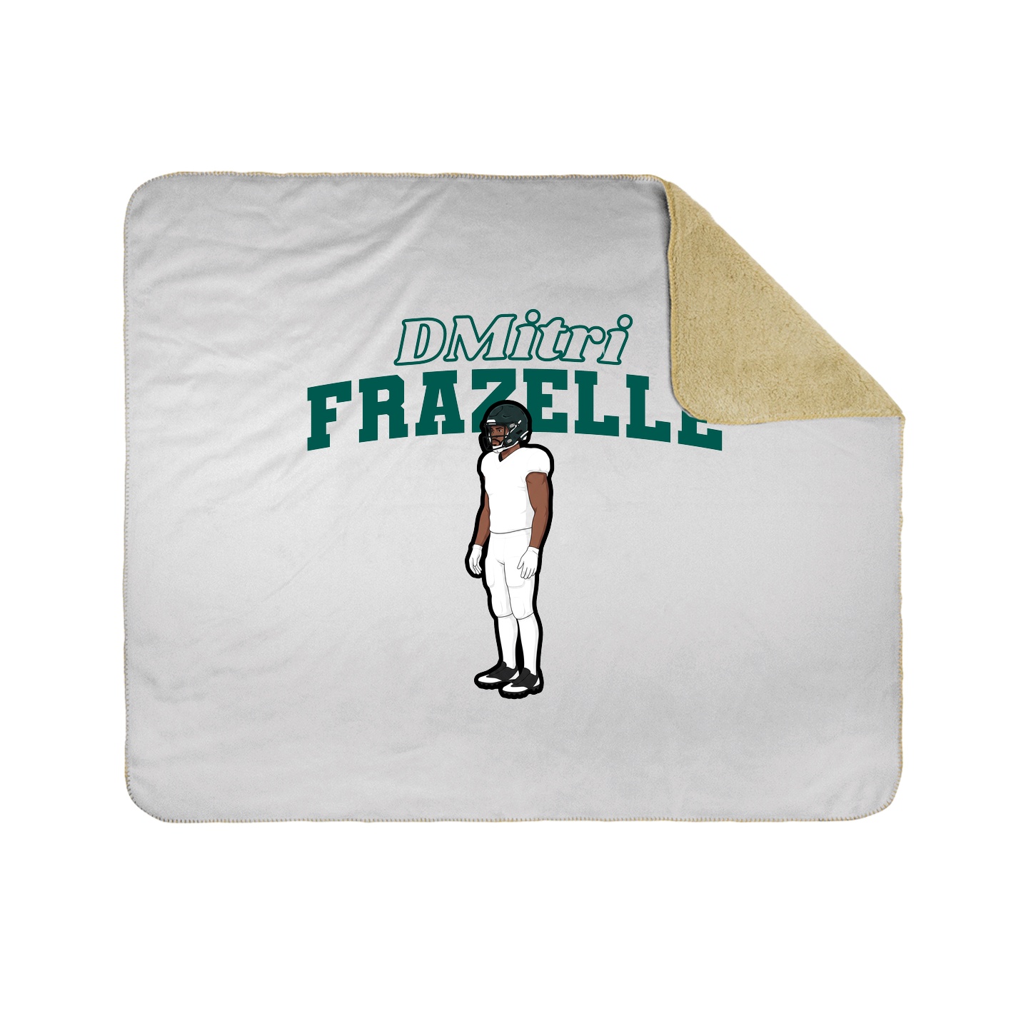 Throw Blanket — Name Arch in White