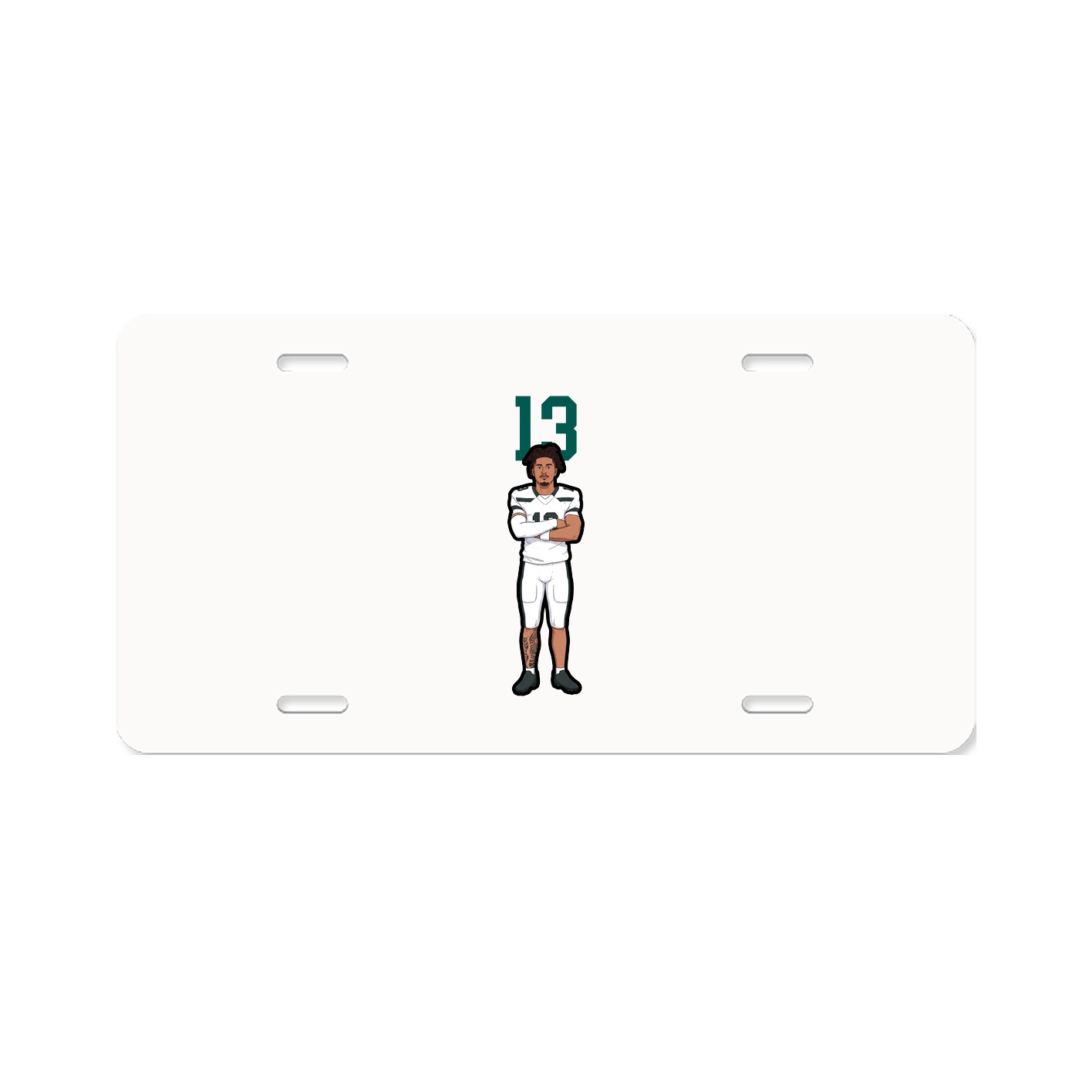 License Plate — Number Top in Classic