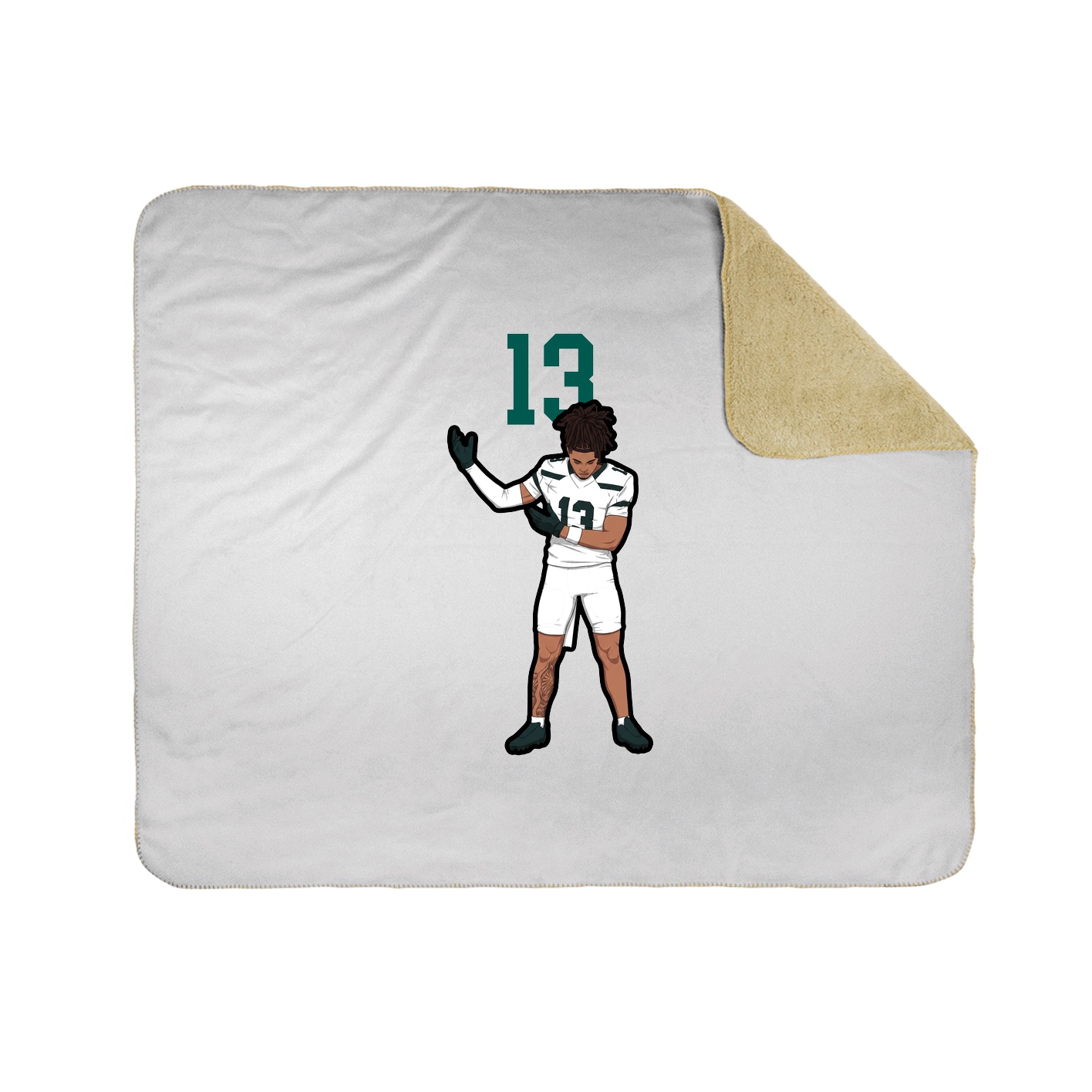 Throw Blanket — Number Top in White