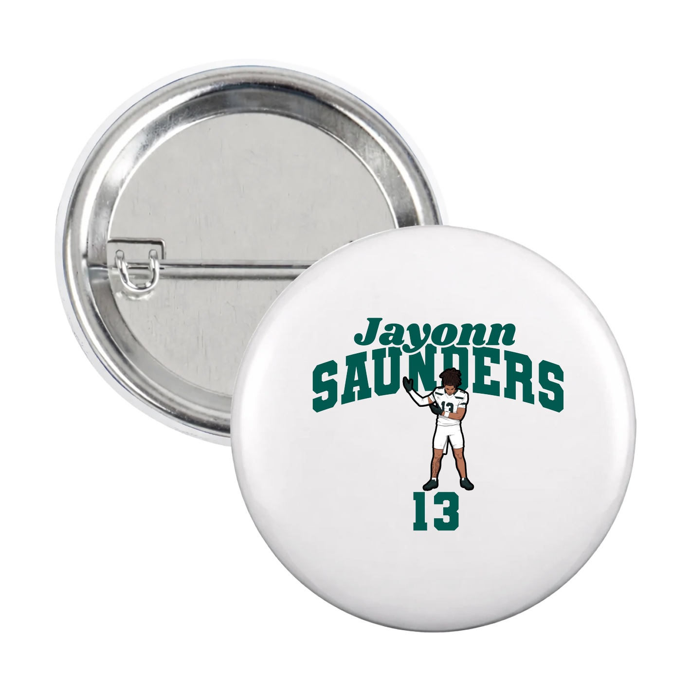 Game Day Button — Signature Arch in White