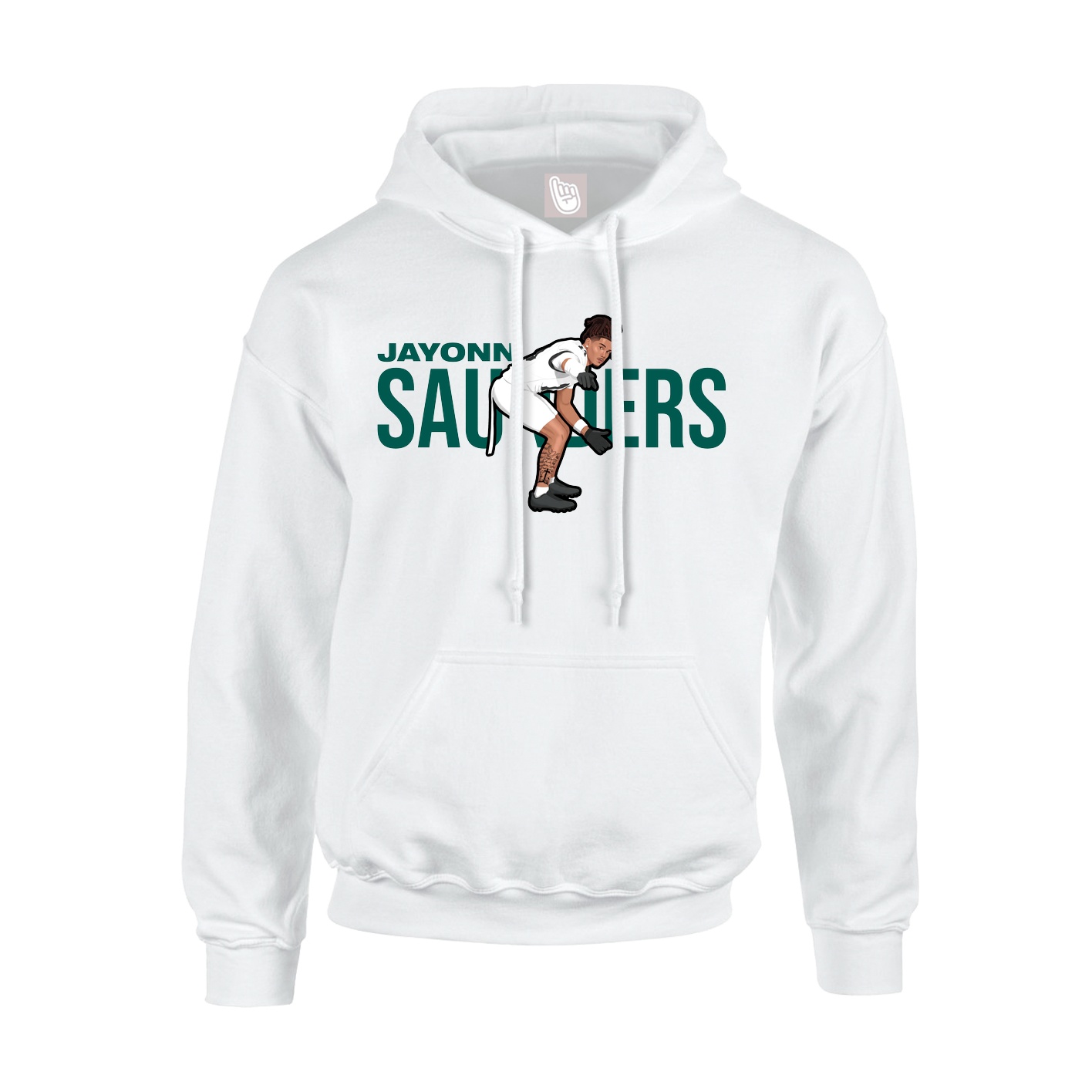 Youth Hoodie — Player Name in White