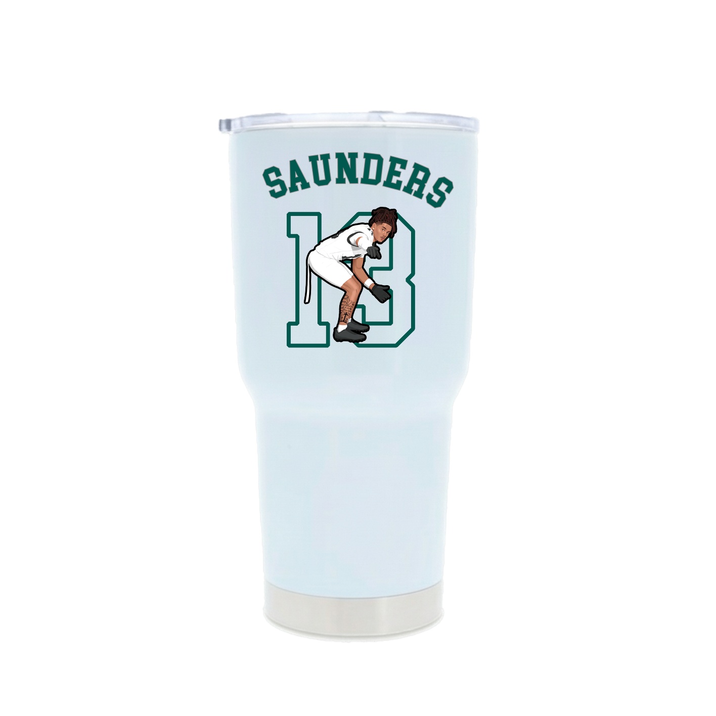 30oz Stainless Steel Tumbler — Shirsey Arch in White