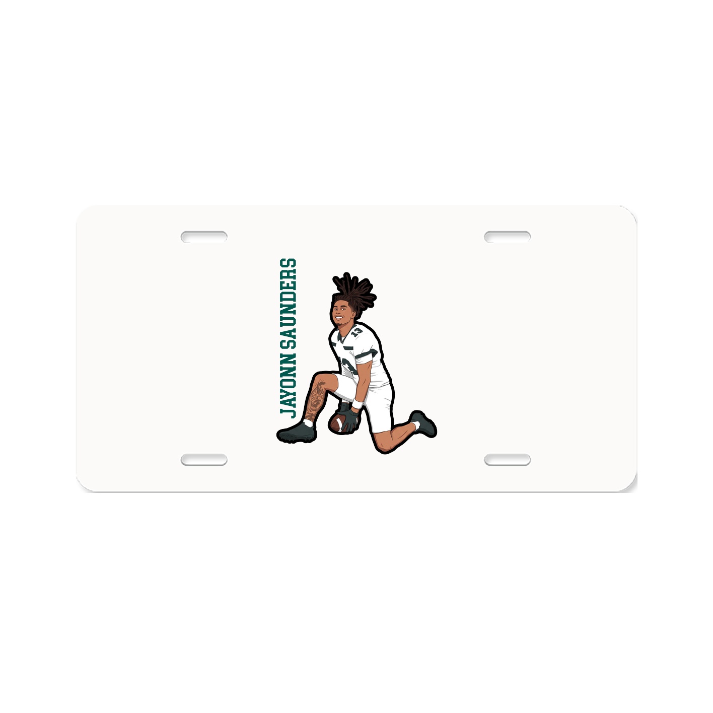 License Plate — Name Vertical in Classic
