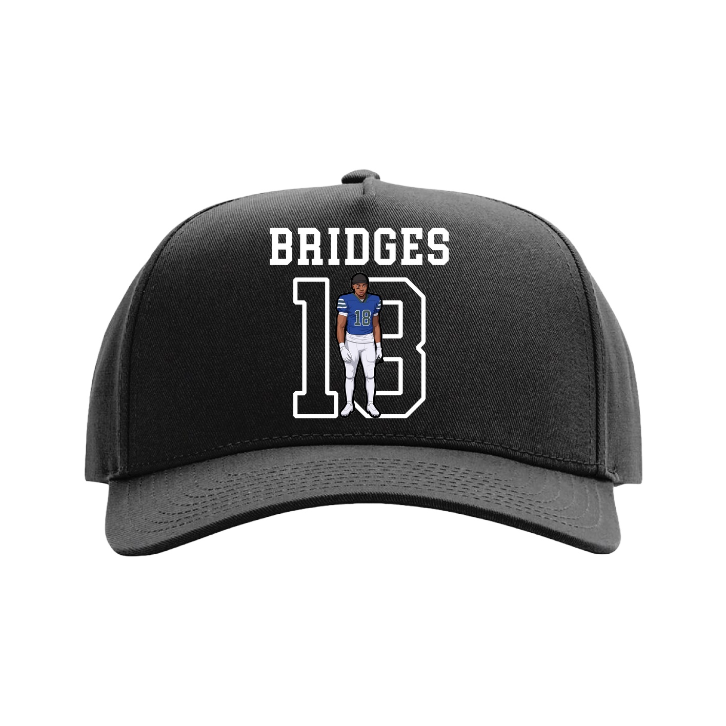 Full Fabric Five-Panel Champ Cap — Shirsey in Black