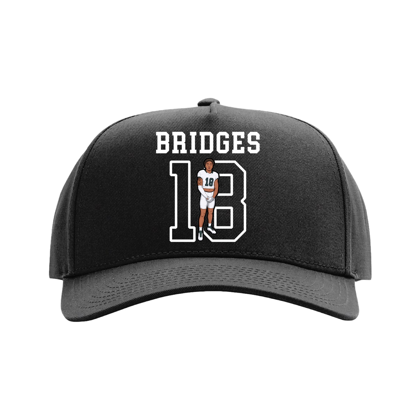 Full Fabric Five-Panel Champ Cap — Shirsey in Black