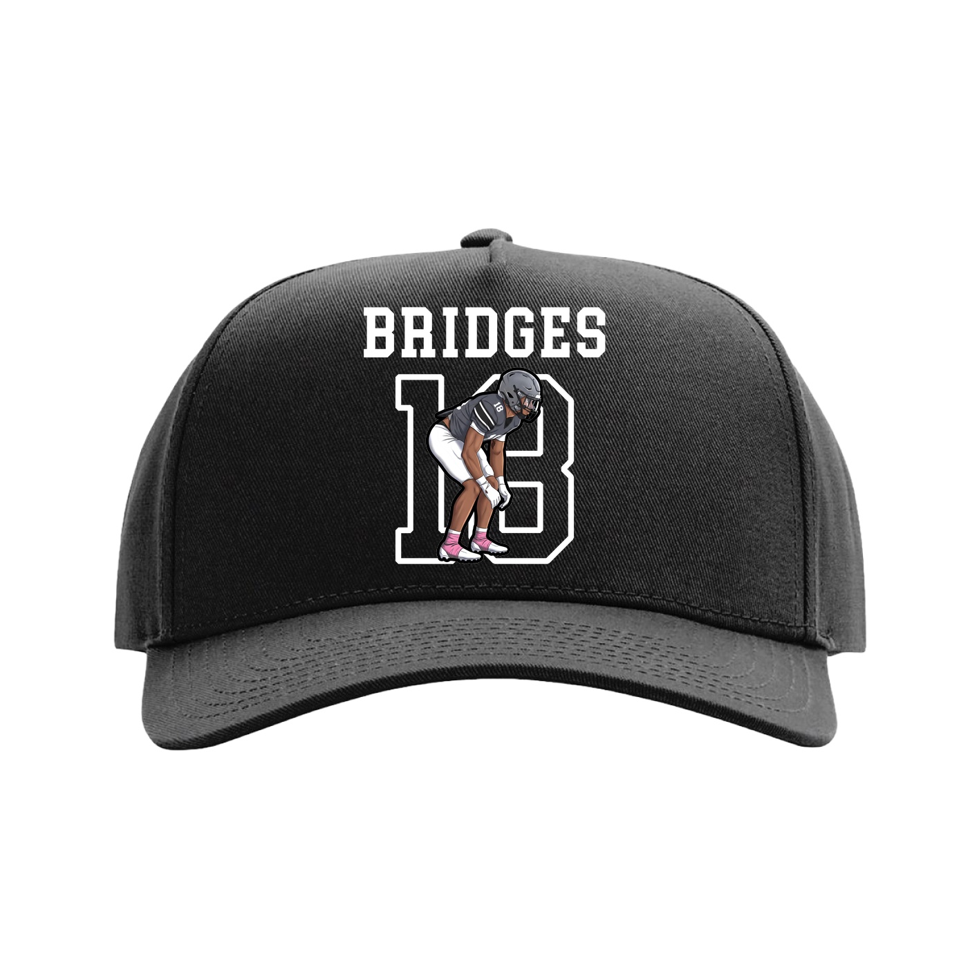 Full Fabric Five-Panel Champ Cap — Shirsey in Black