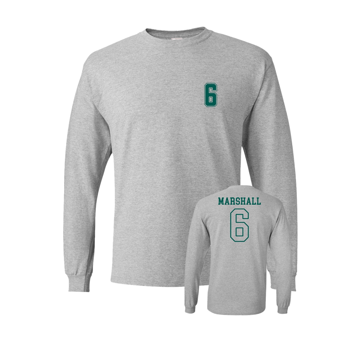 Long Sleeve Tee — Chest Back in Grey