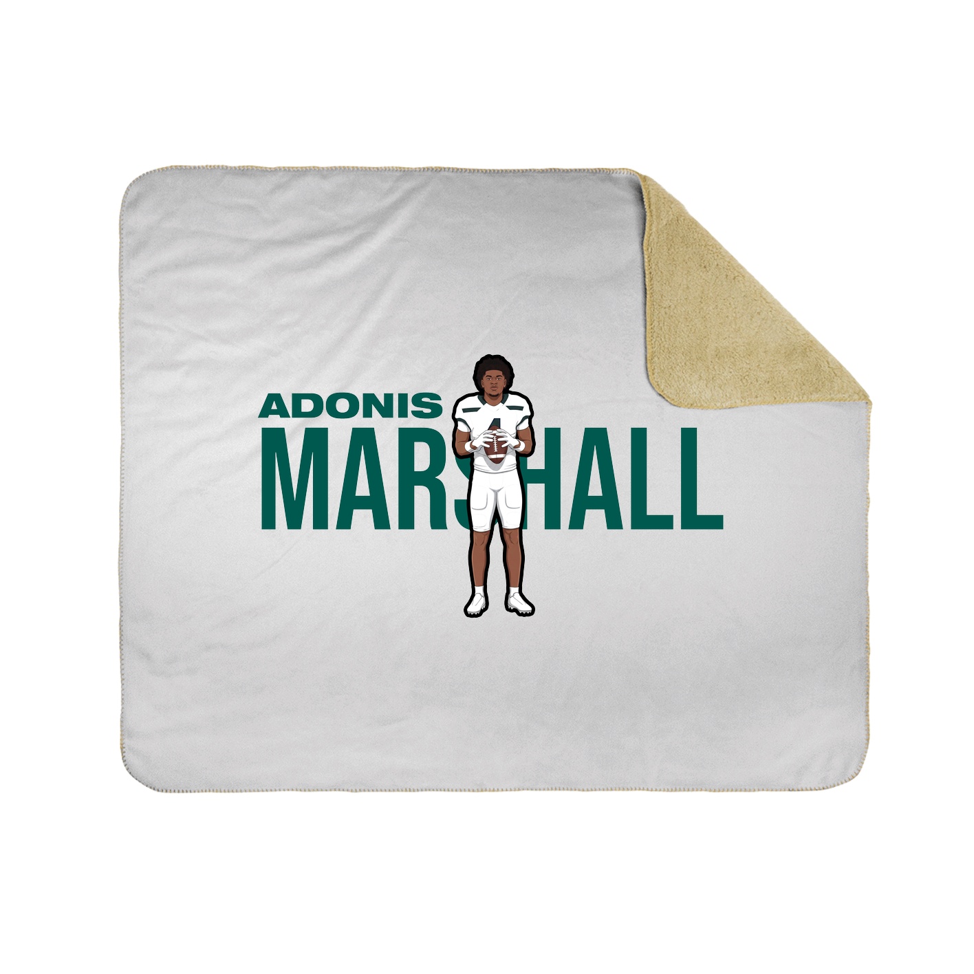 Throw Blanket — Player Name in White