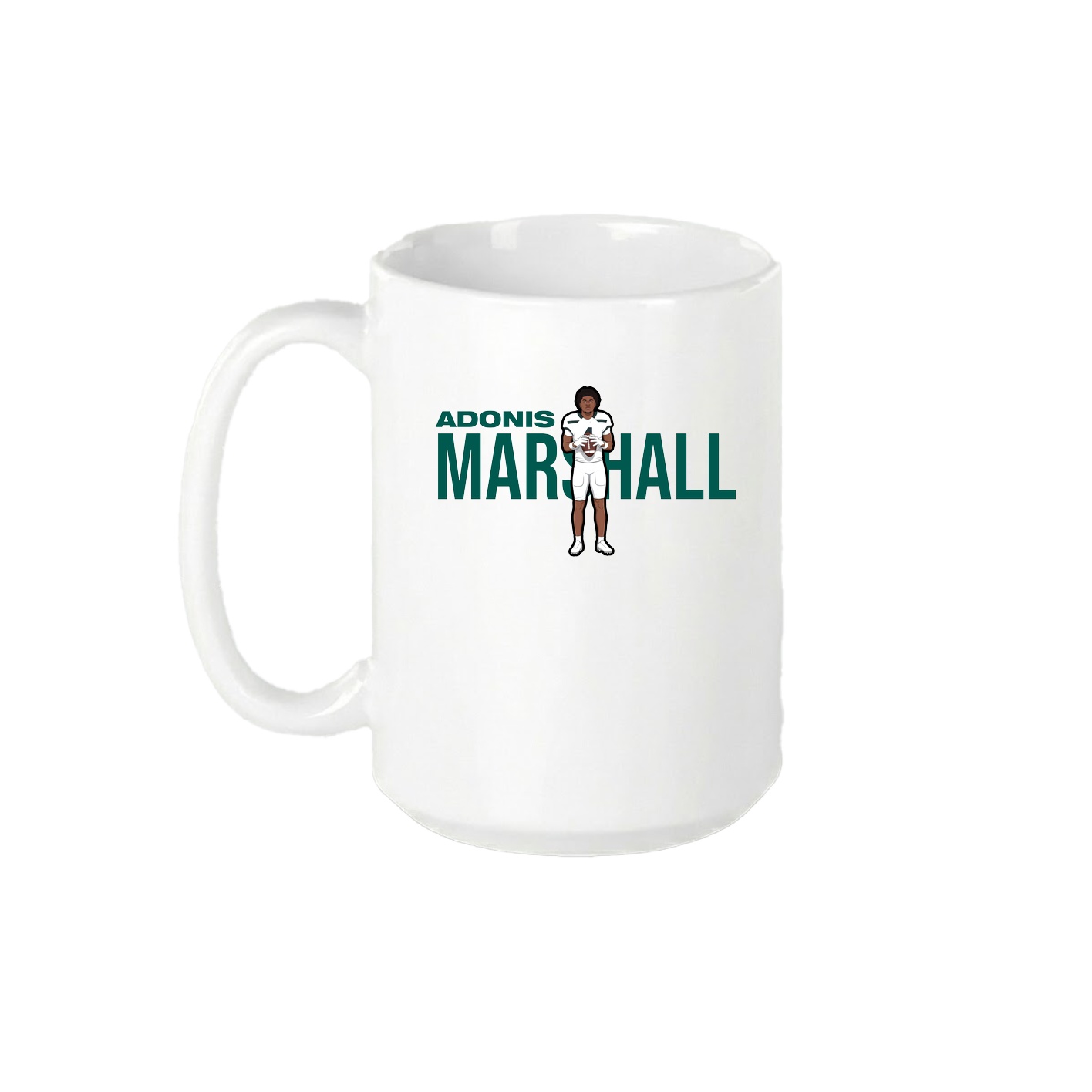 15oz Coffee Mug — Player Name in White