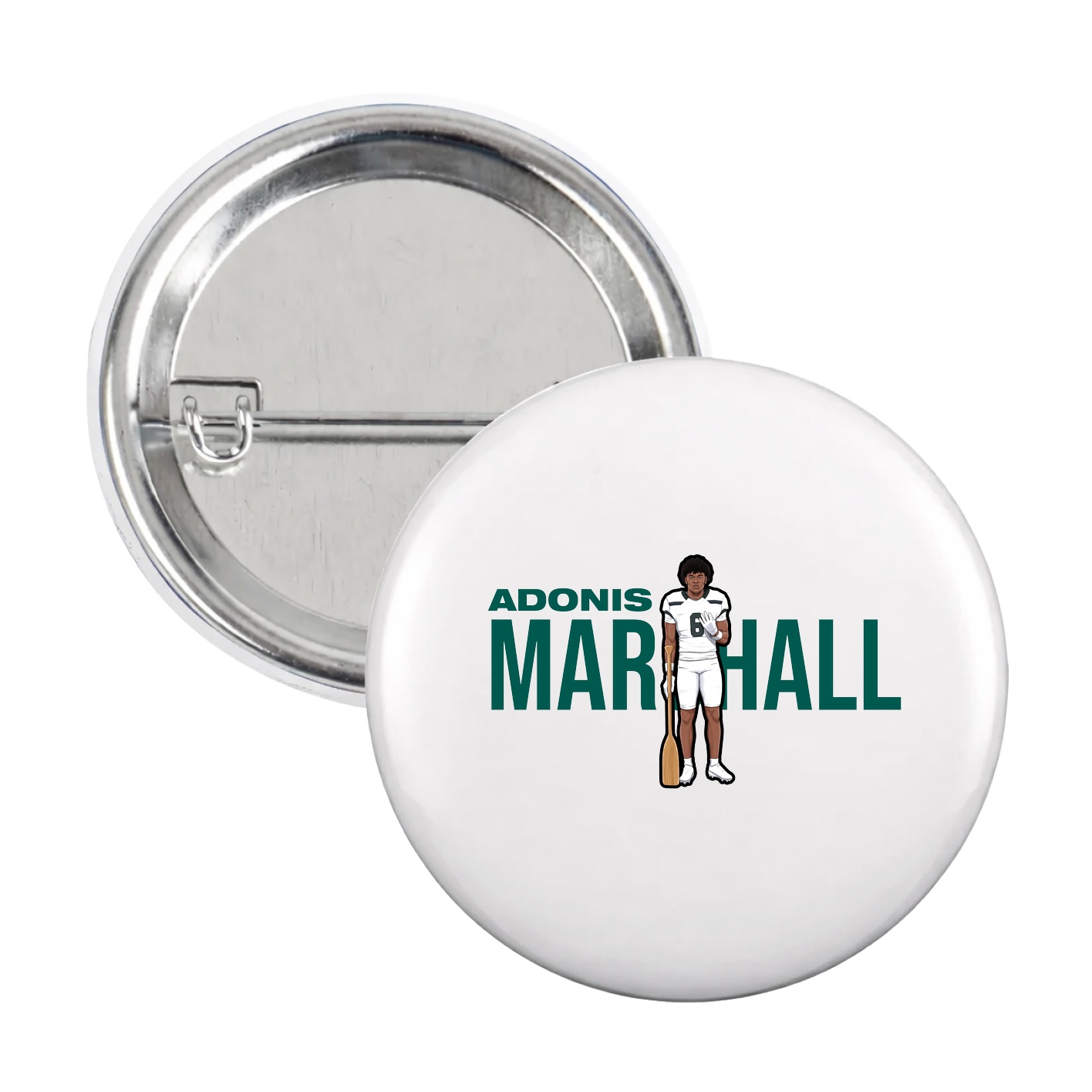 Game Day Button — Player Name in White