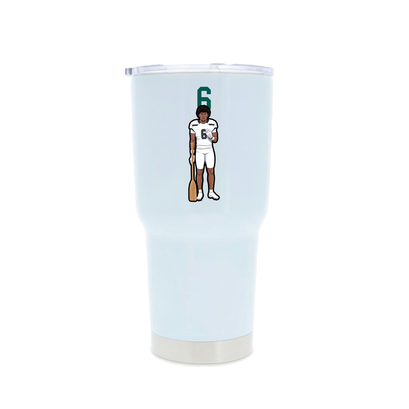 30oz Stainless Steel Tumbler — Number Top in White