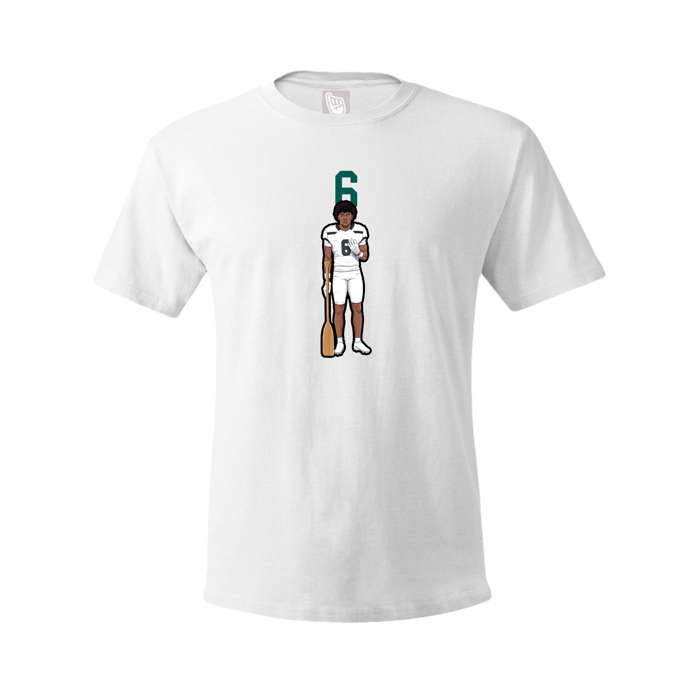 Youth Tee — Number Top in White