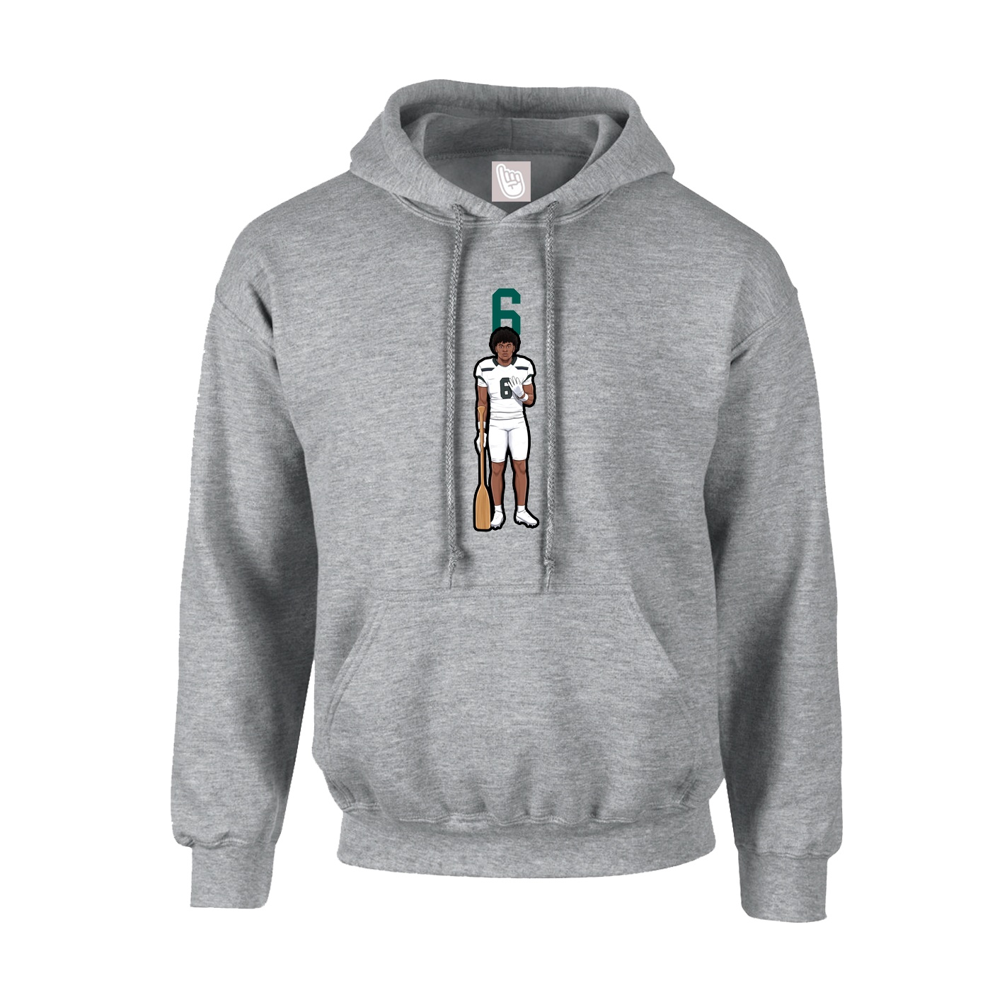 Youth Hoodie — Number Top in Grey