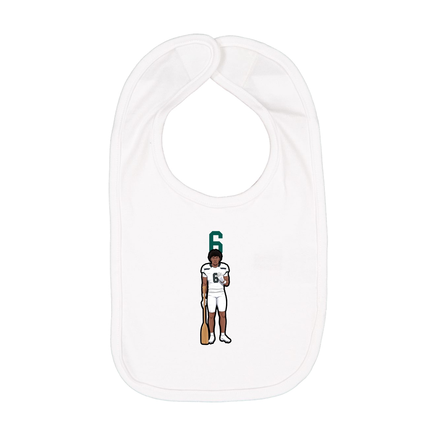 Infant Bib — Number Top in White
