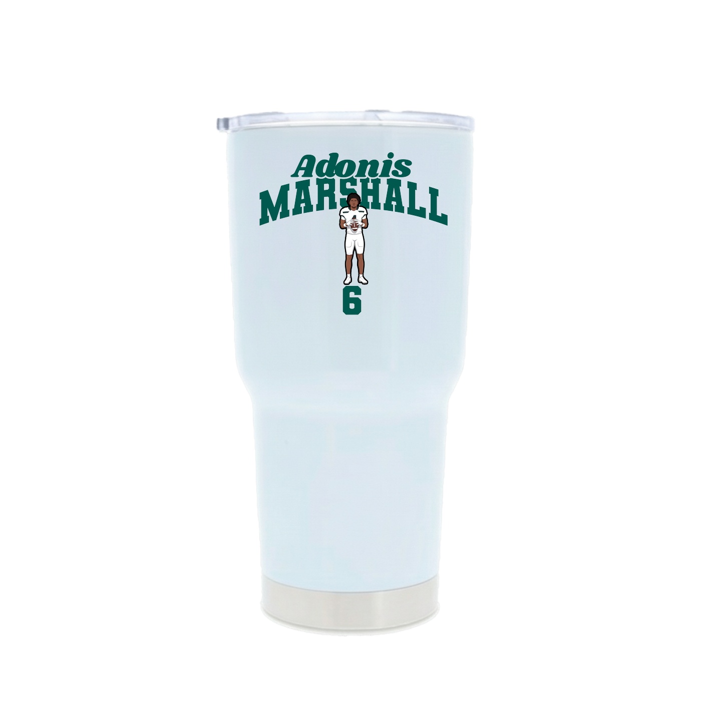 30oz Stainless Steel Tumbler — Signature Arch in White