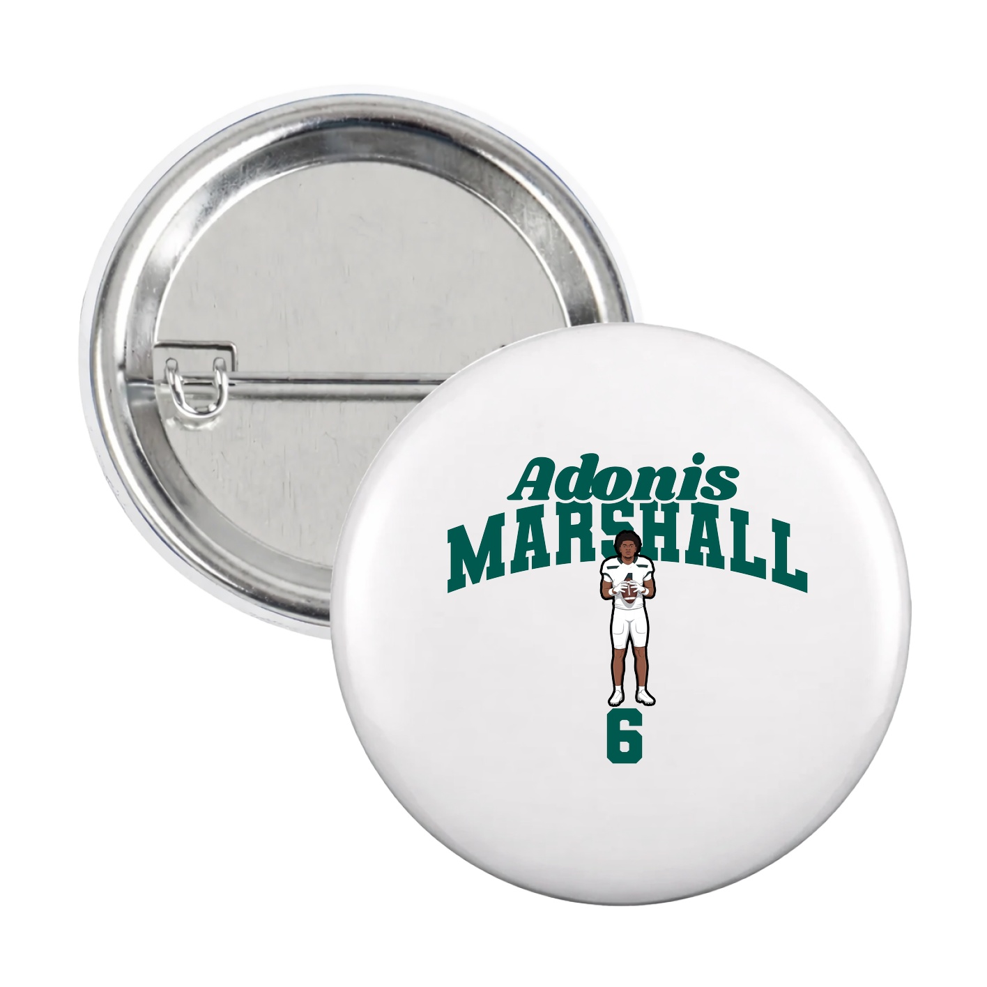 Game Day Button — Signature Arch in White