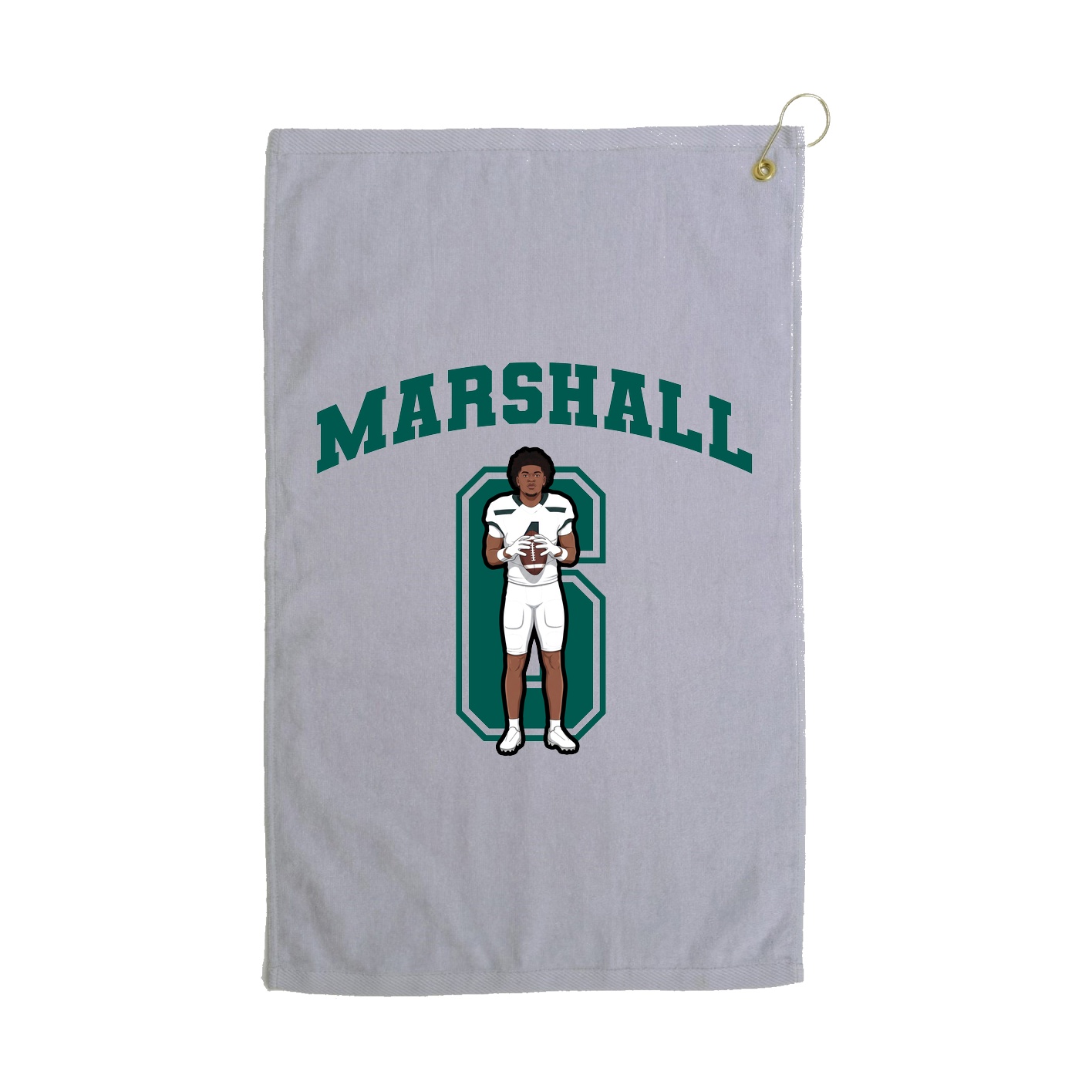 Golf Towel — Number in Grey