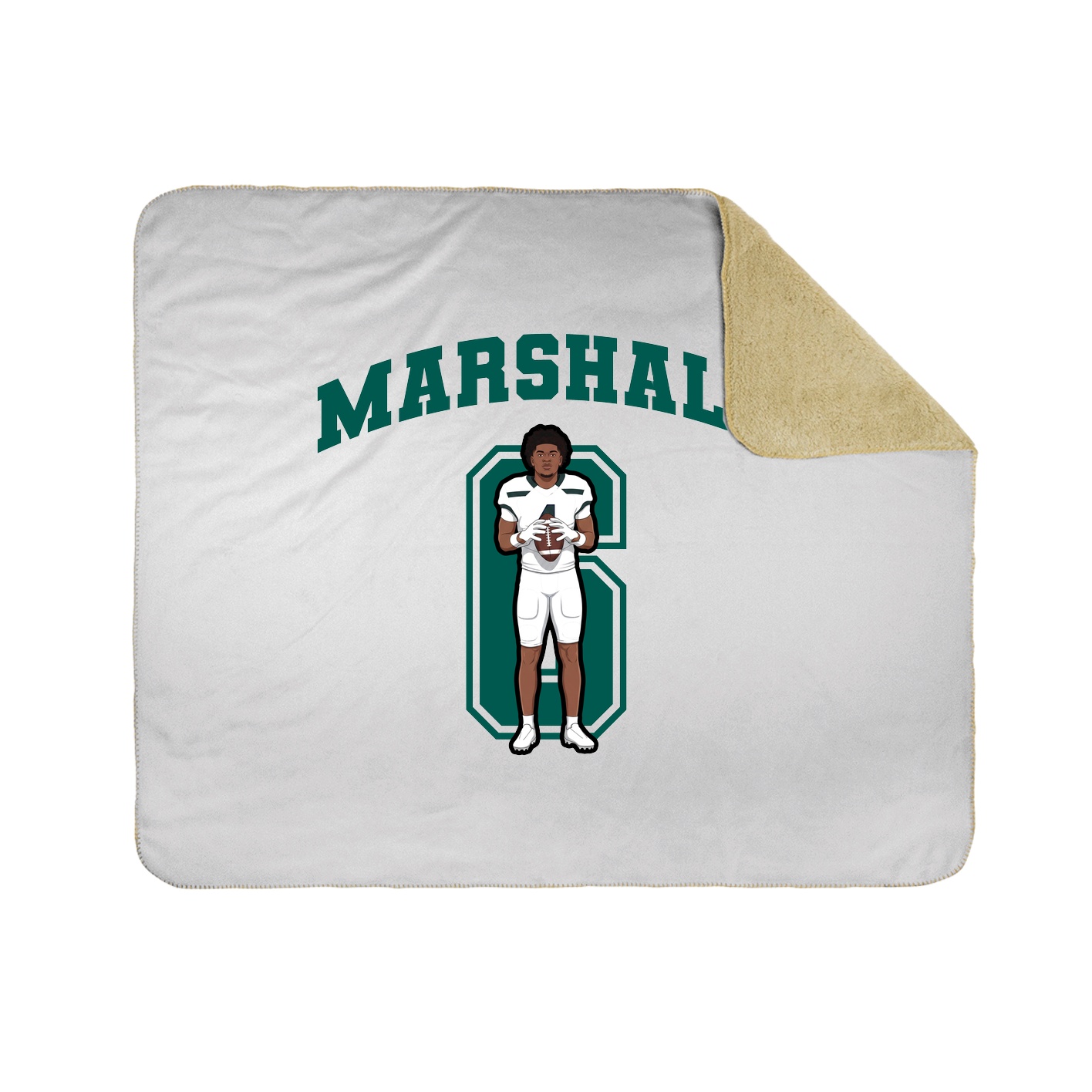 Throw Blanket — Number in White