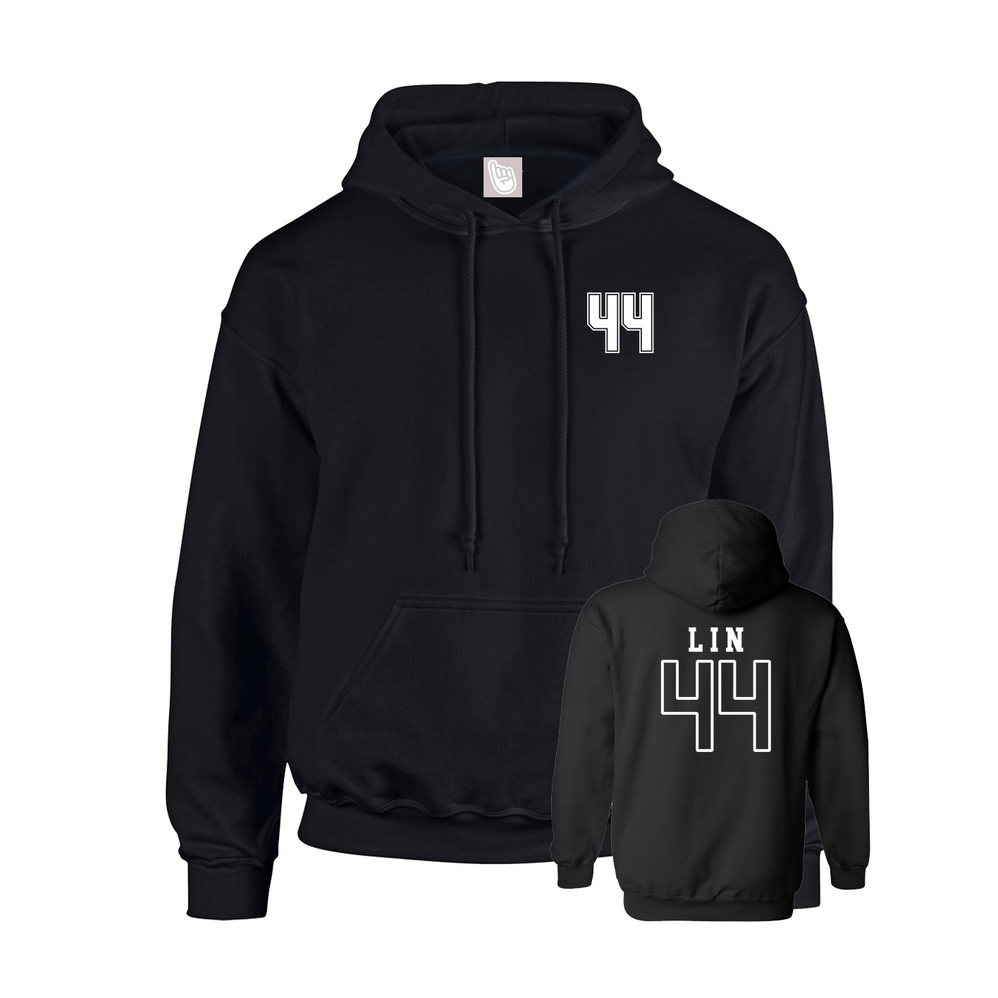 Youth Hoodie — Chest Back in Black
