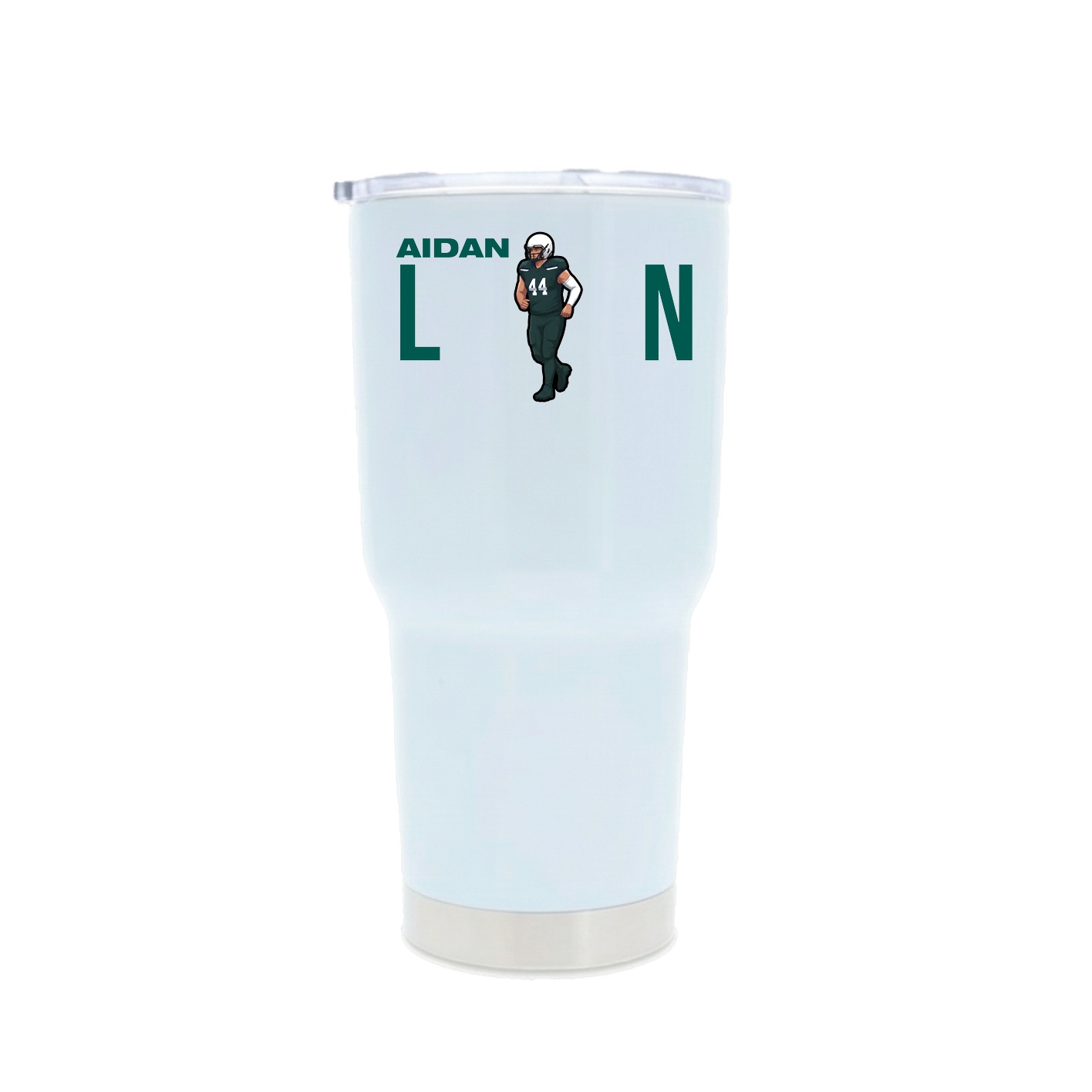 30oz Stainless Steel Tumbler — Player Name in White