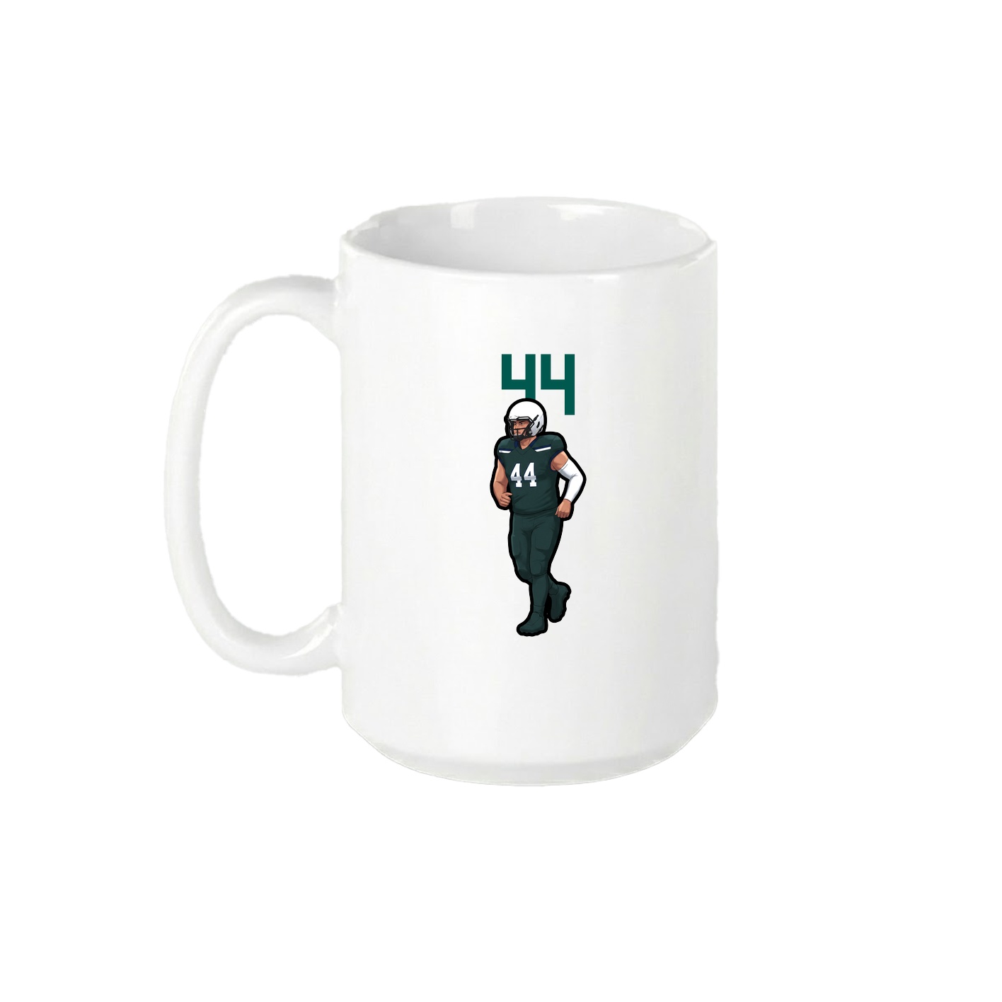 15oz Coffee Mug — Number Top in White