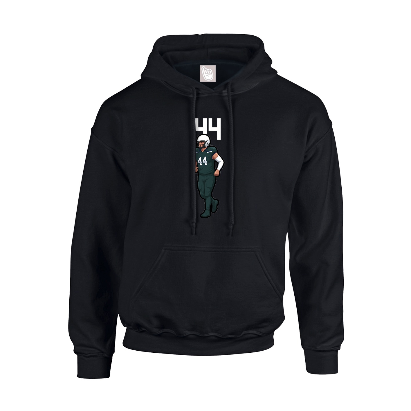 Hoodie — Number Top in Black