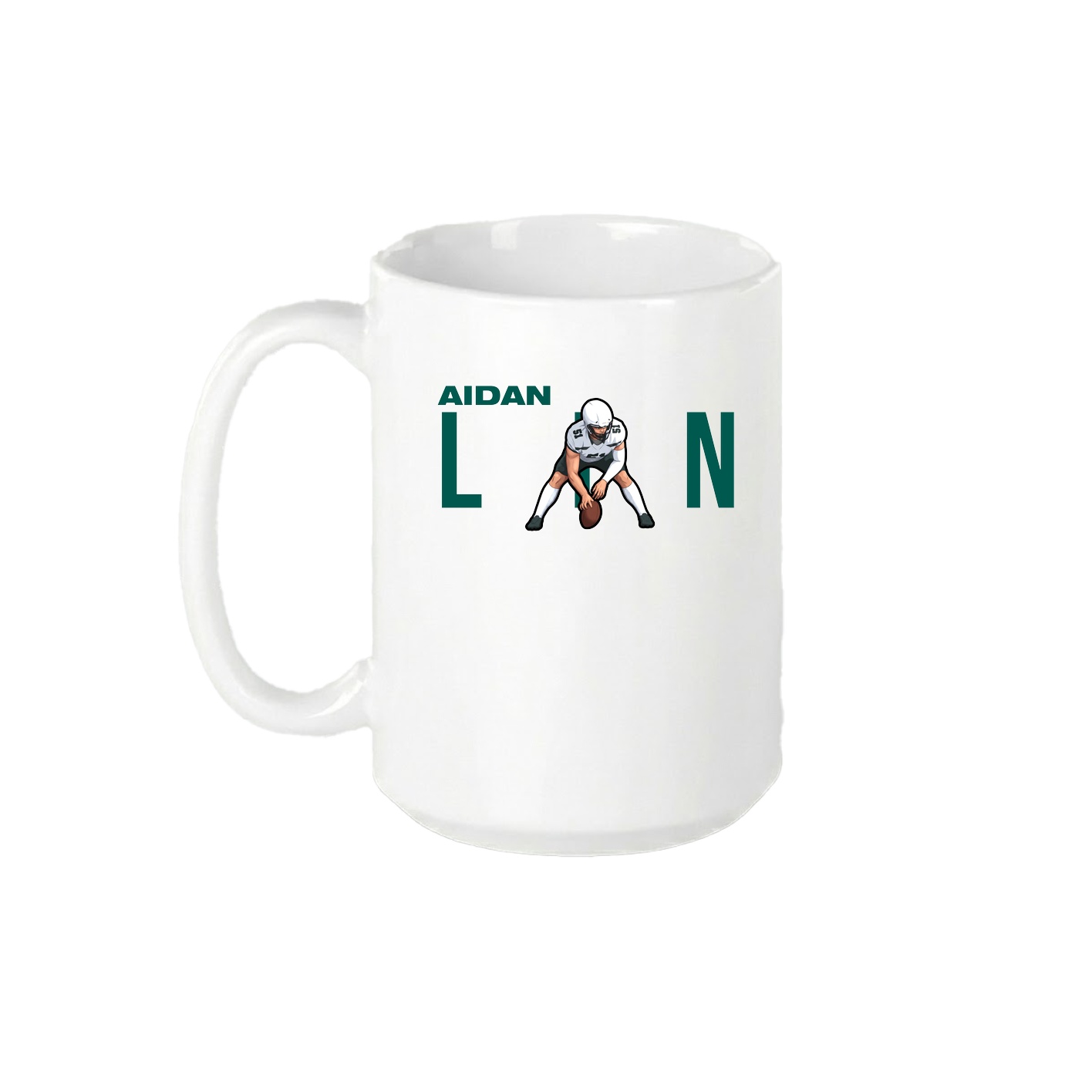 15oz Coffee Mug — Player Name in White