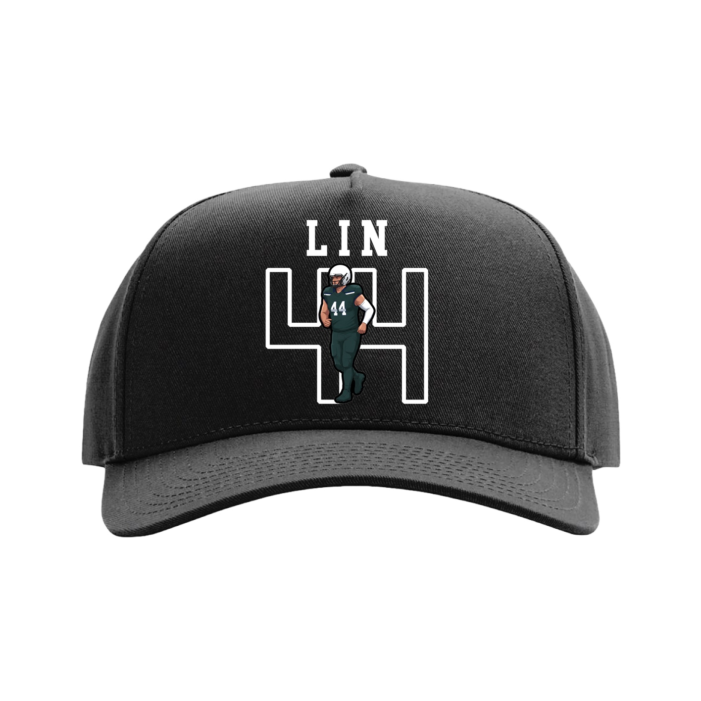Full Fabric Five-Panel Champ Cap — Shirsey in Black