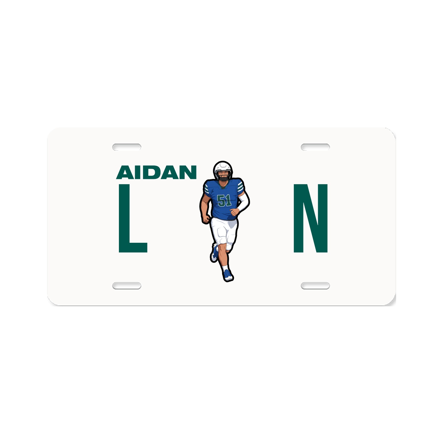License Plate — Player Name in Classic