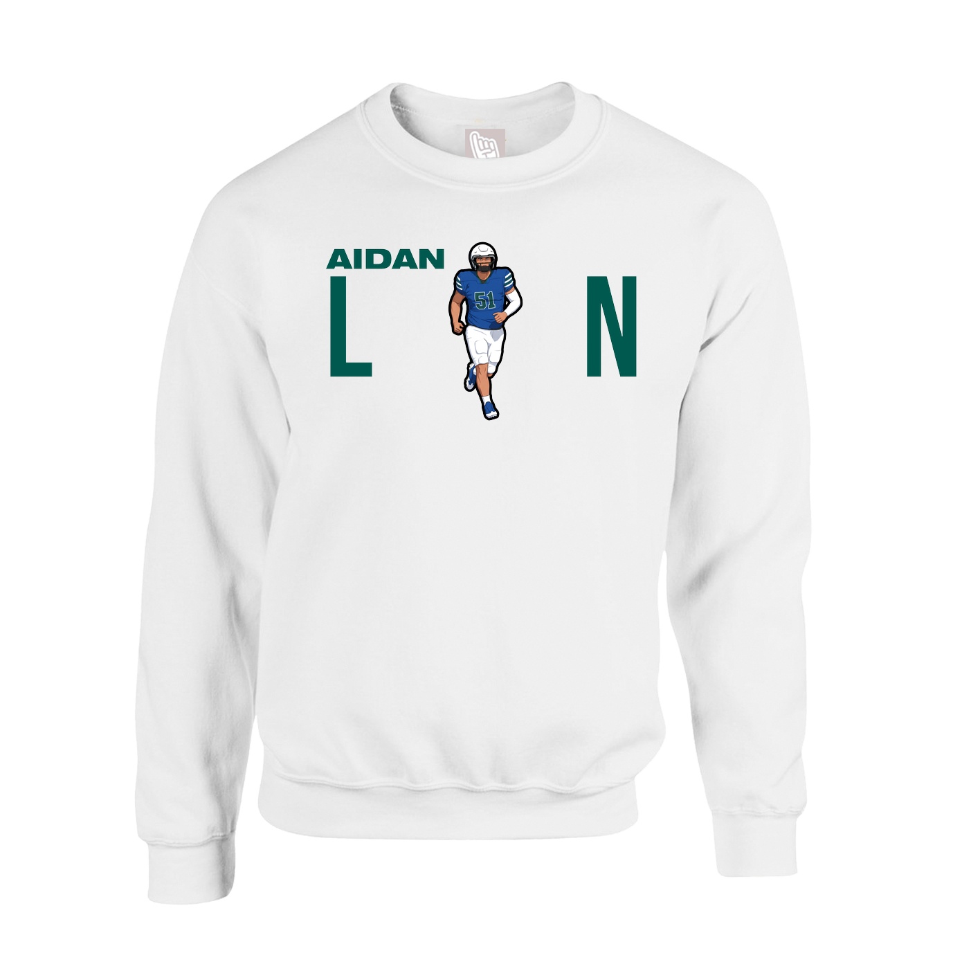 Fleece Crew — Player Name in White