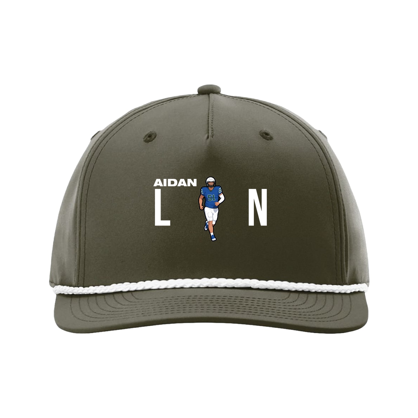 Five-Panel Classic Rope Cap — Player Name in Green