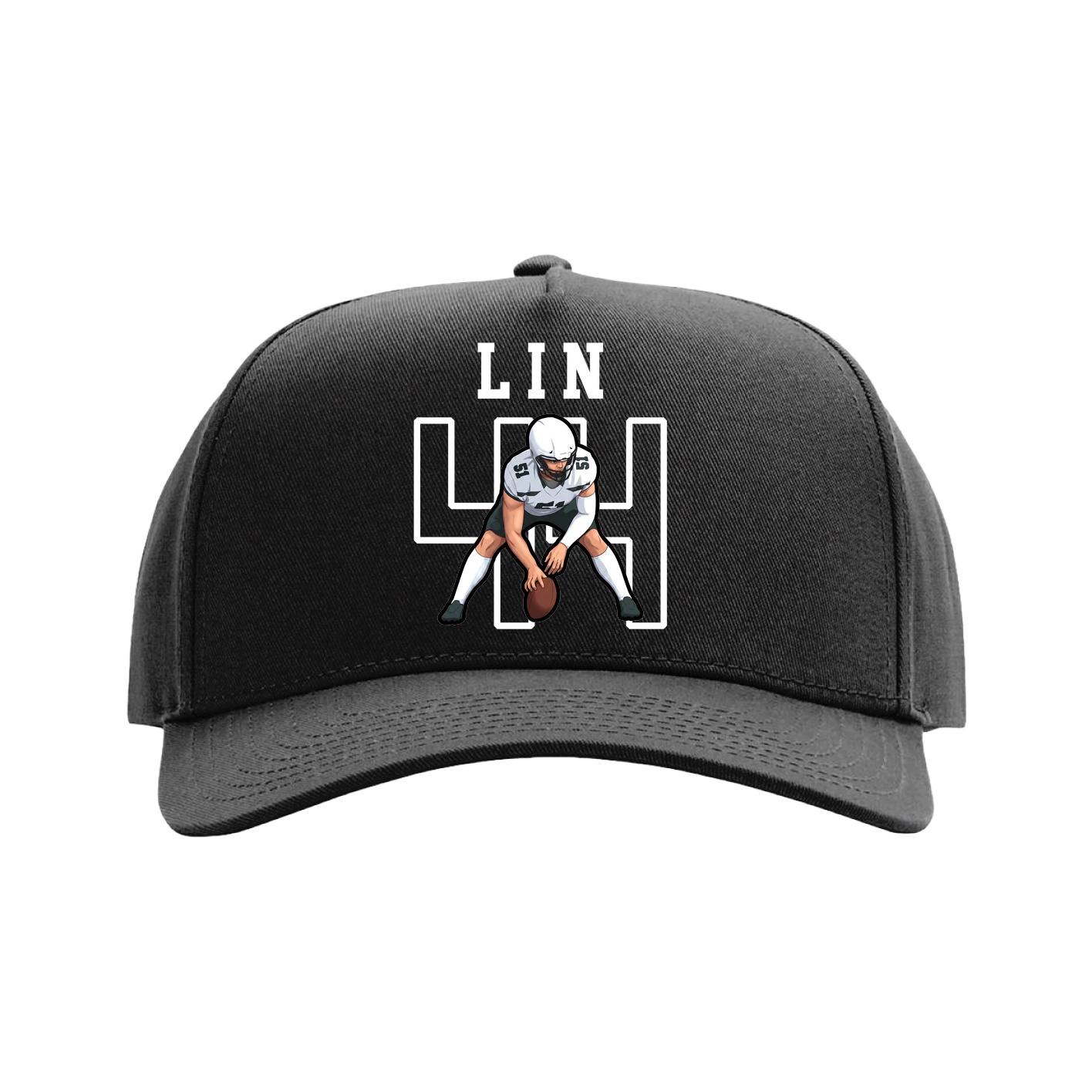 Full Fabric Five-Panel Champ Cap — Shirsey in Black