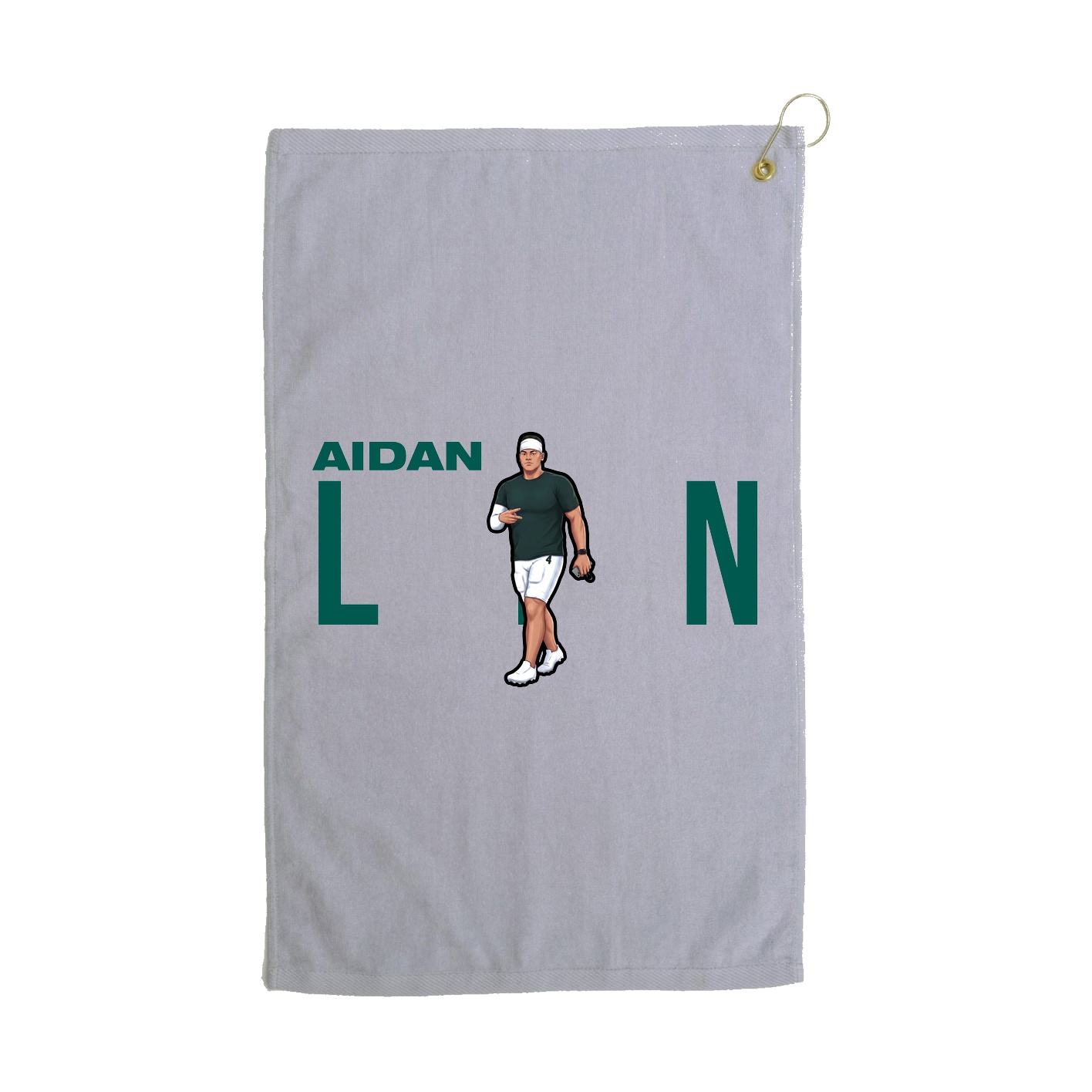 Golf Towel — Player Name in Grey