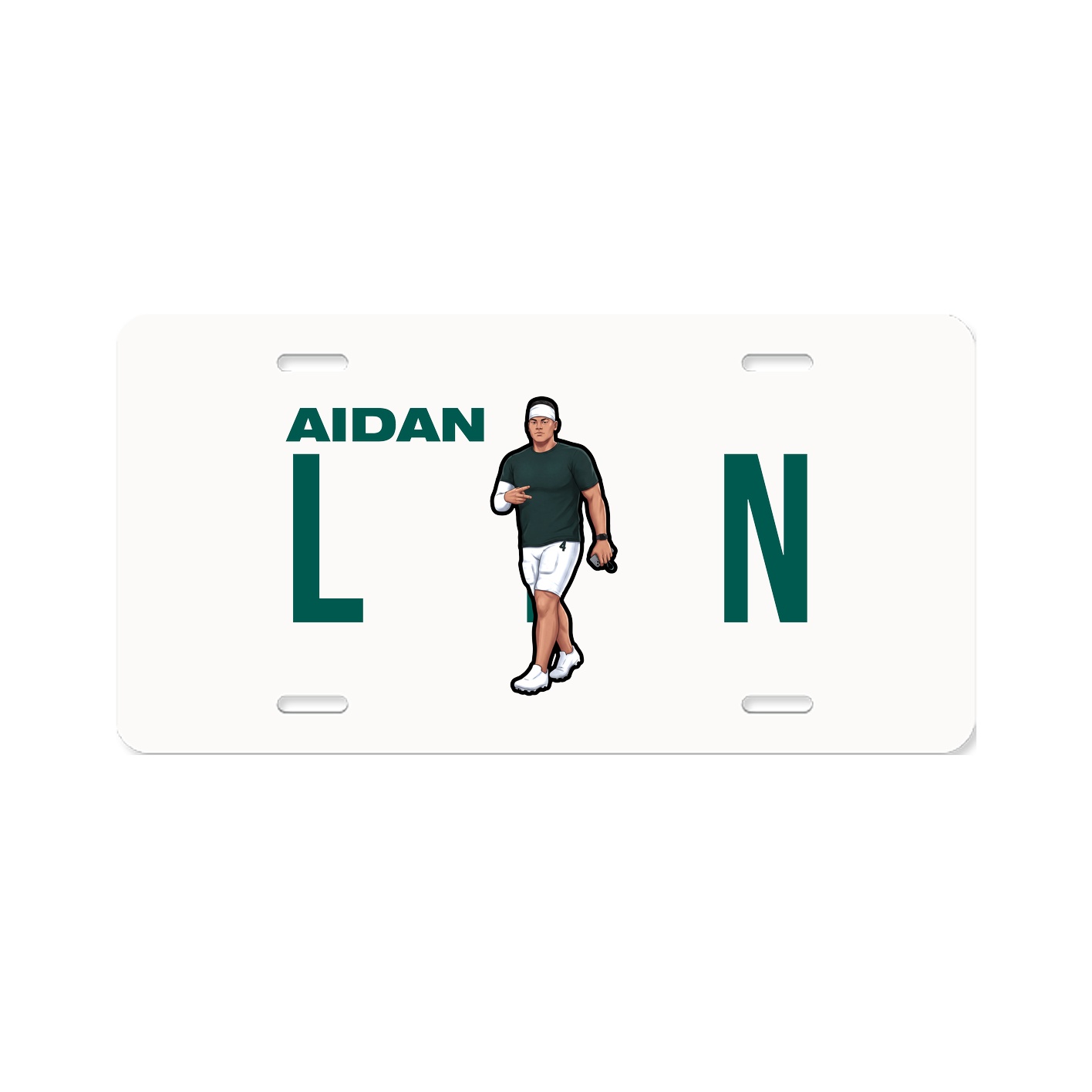License Plate — Player Name in Classic