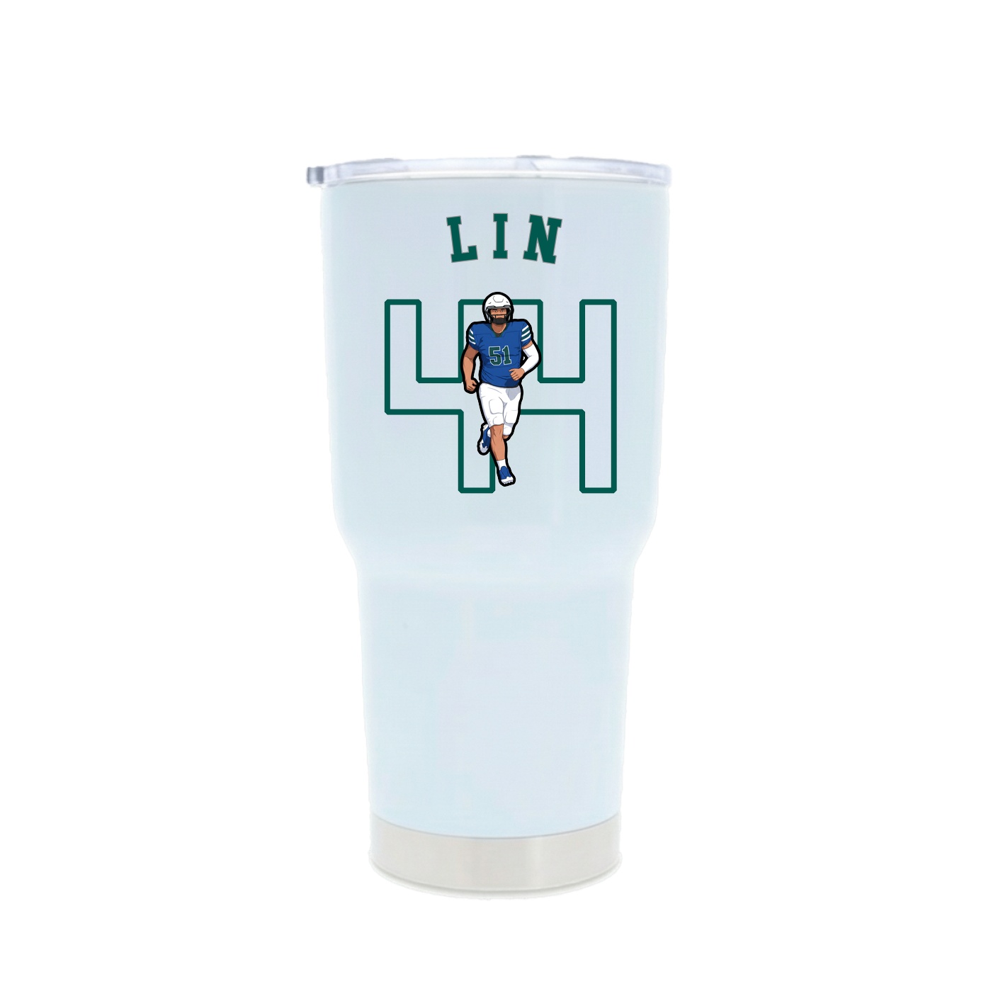 30oz Stainless Steel Tumbler — Shirsey Arch in White