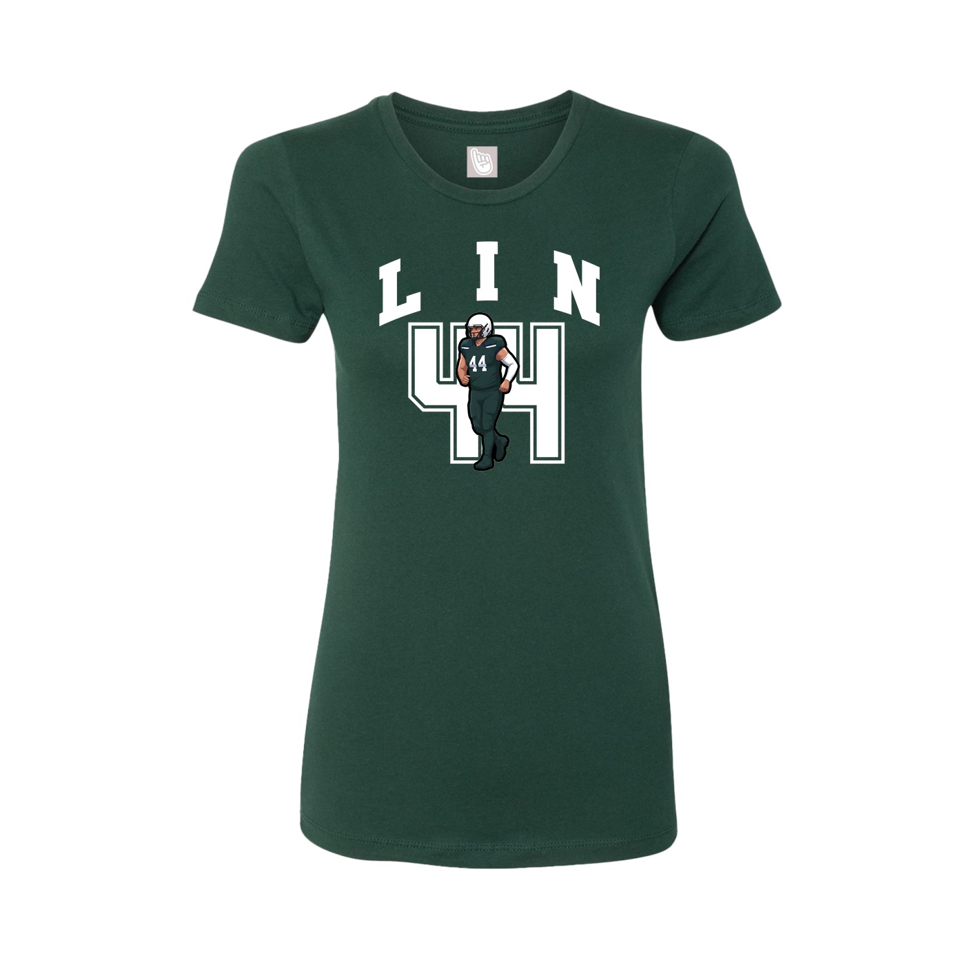 Fitted Women's Tee — Number in Green