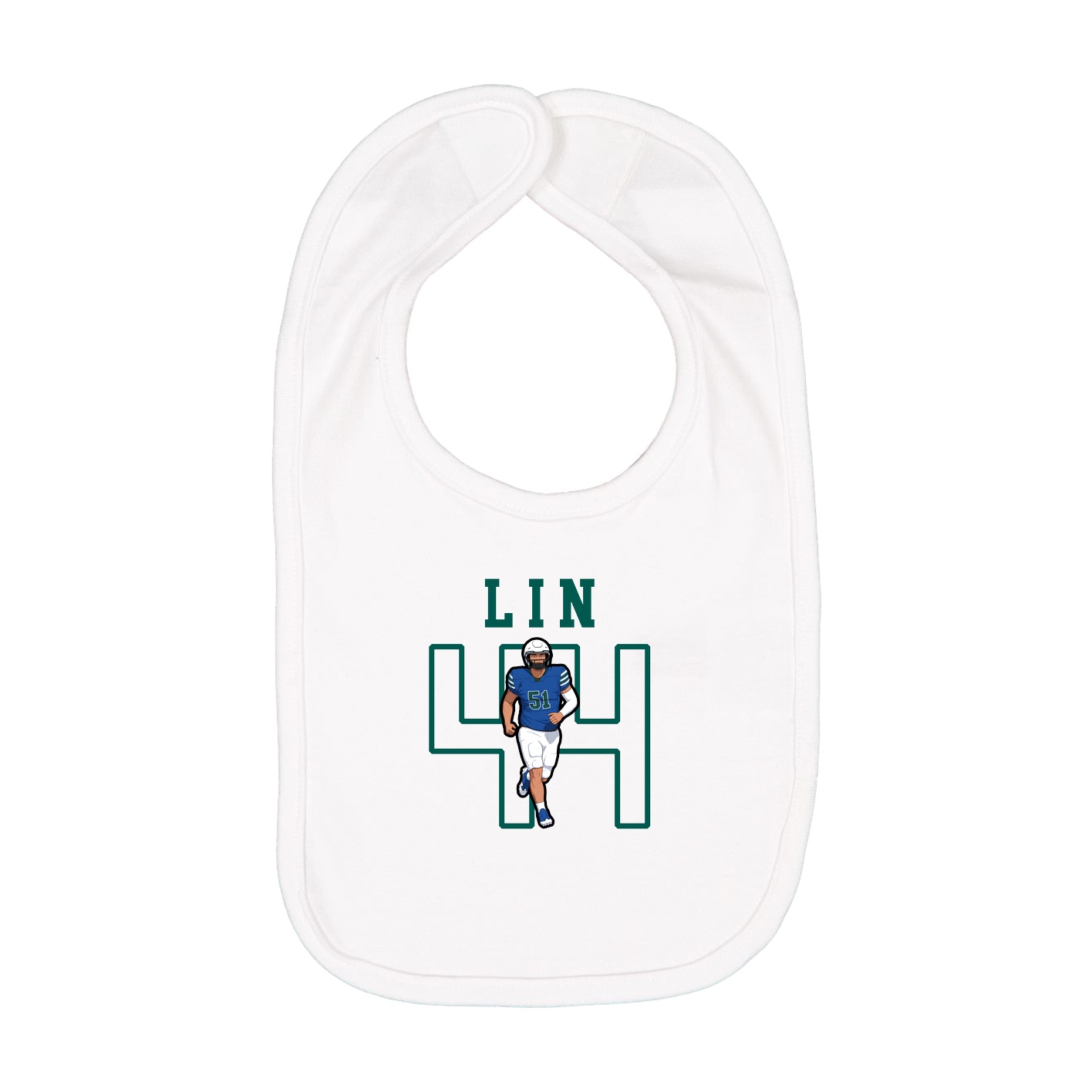 Infant Bib — Shirsey in White