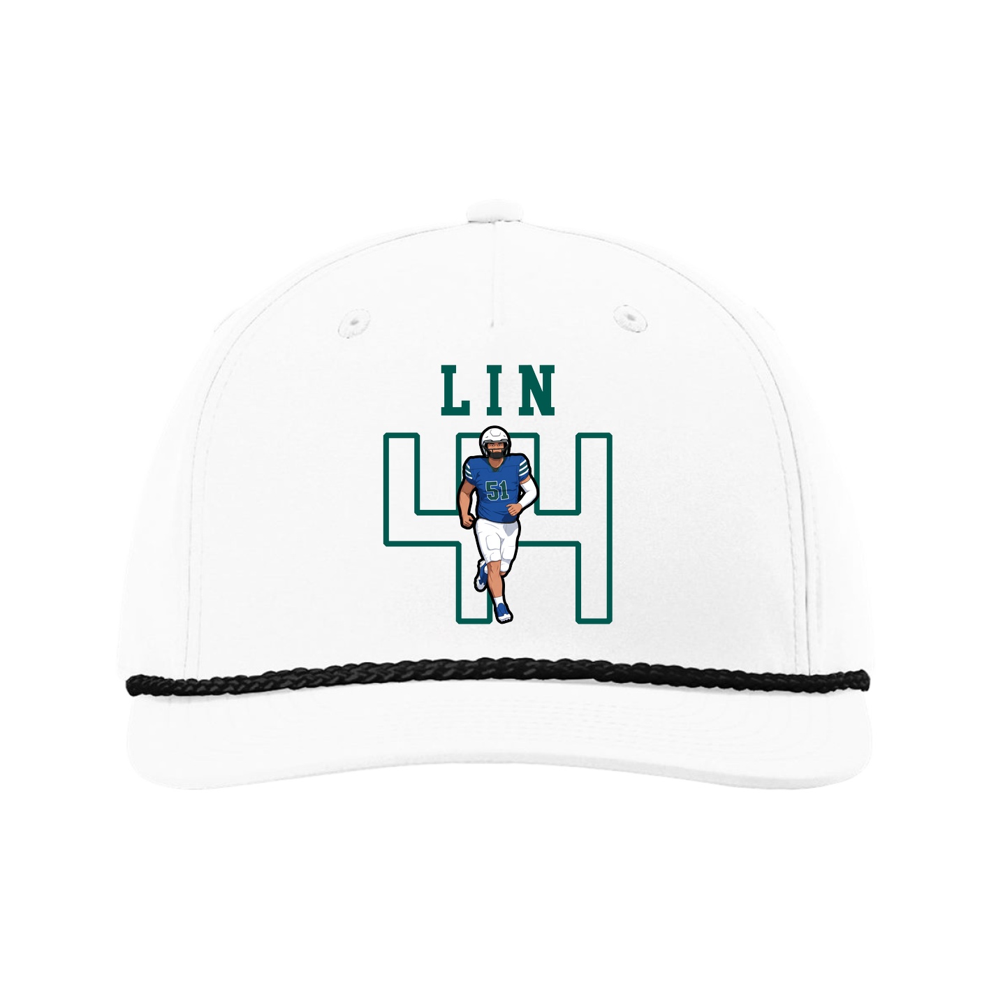 Five-Panel Classic Rope Cap — Shirsey in White