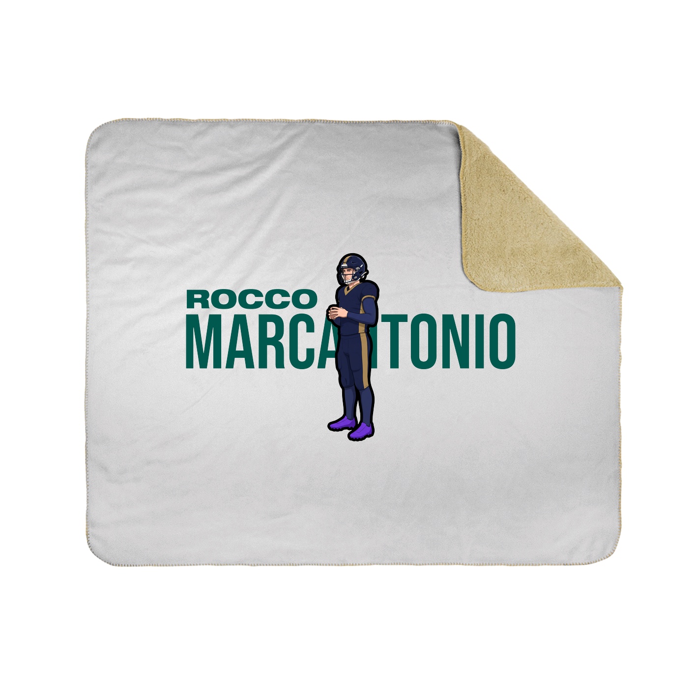 Throw Blanket — Player Name in White