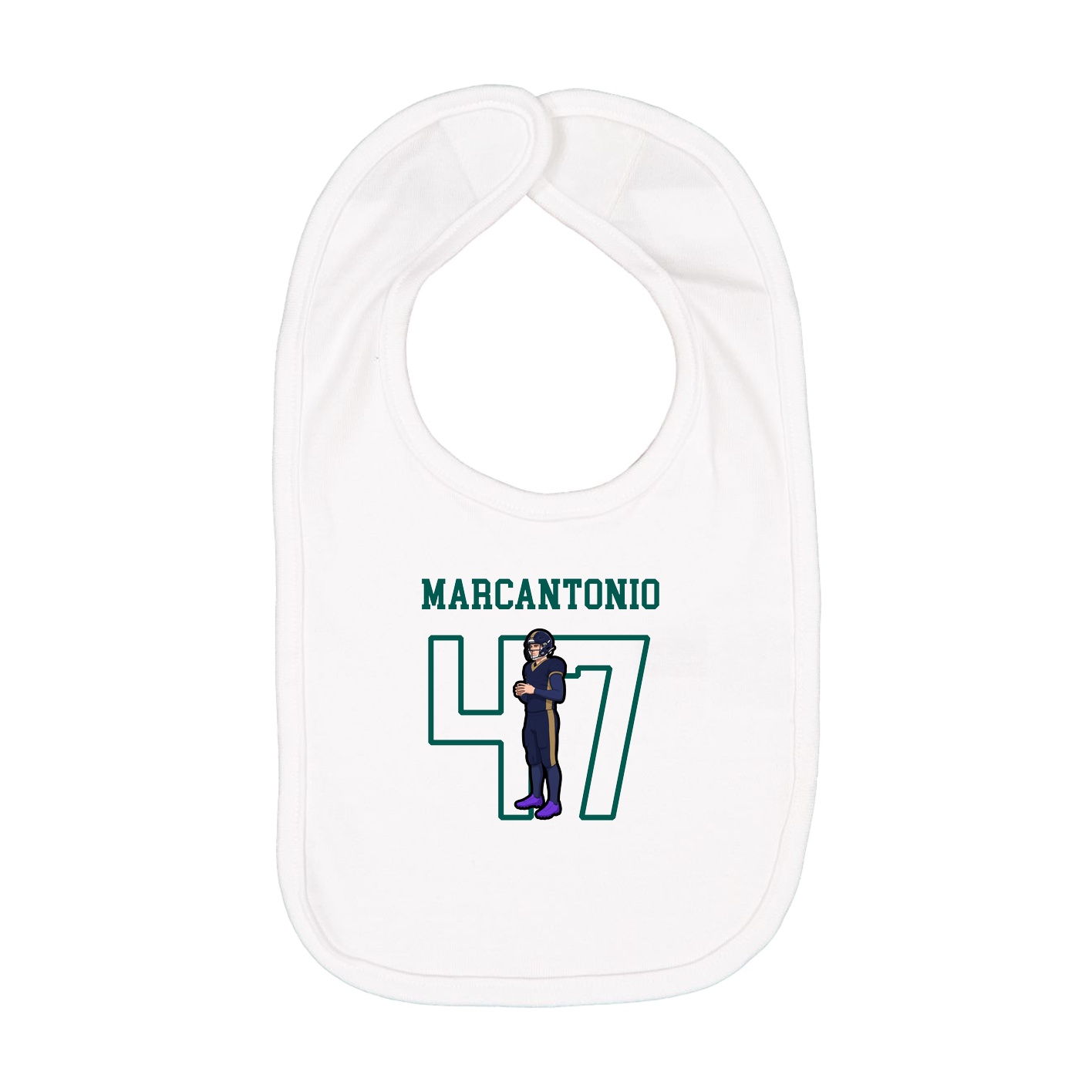 Infant Bib — Shirsey in White