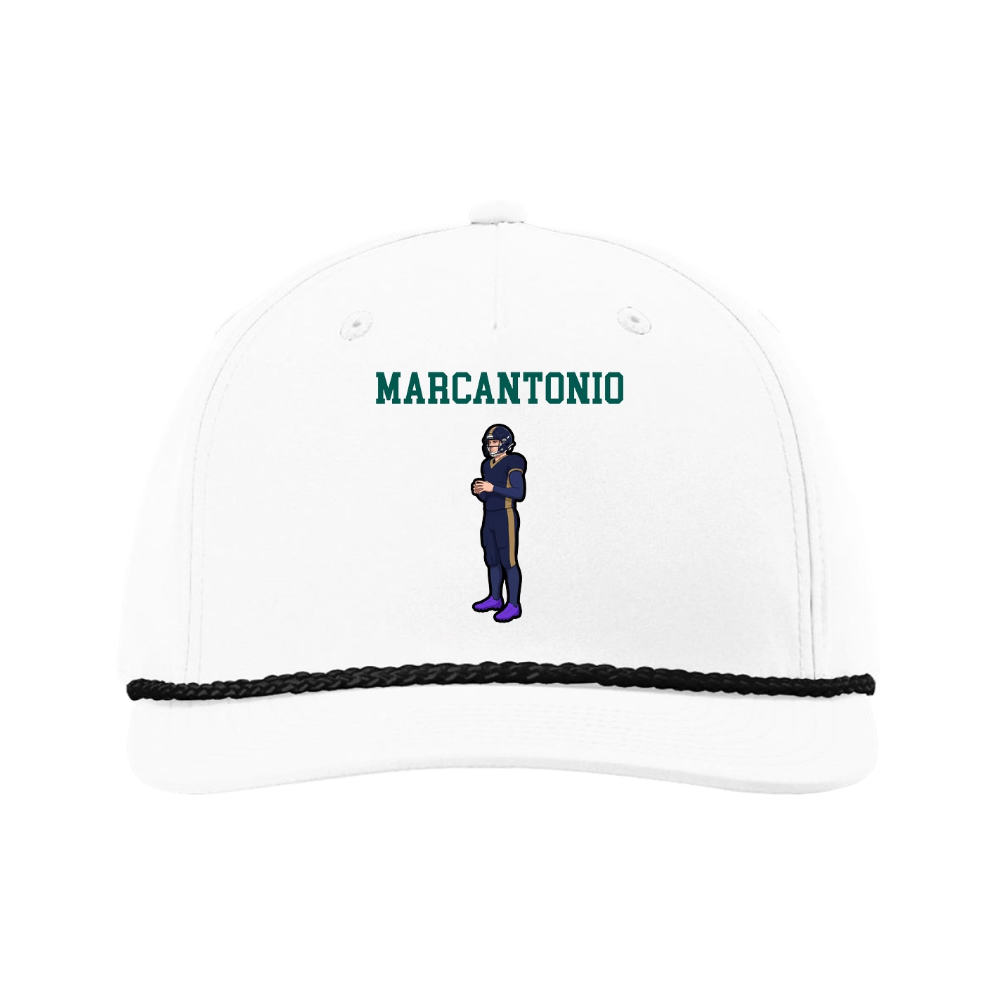 Five-Panel Classic Rope Cap — Shirsey in White