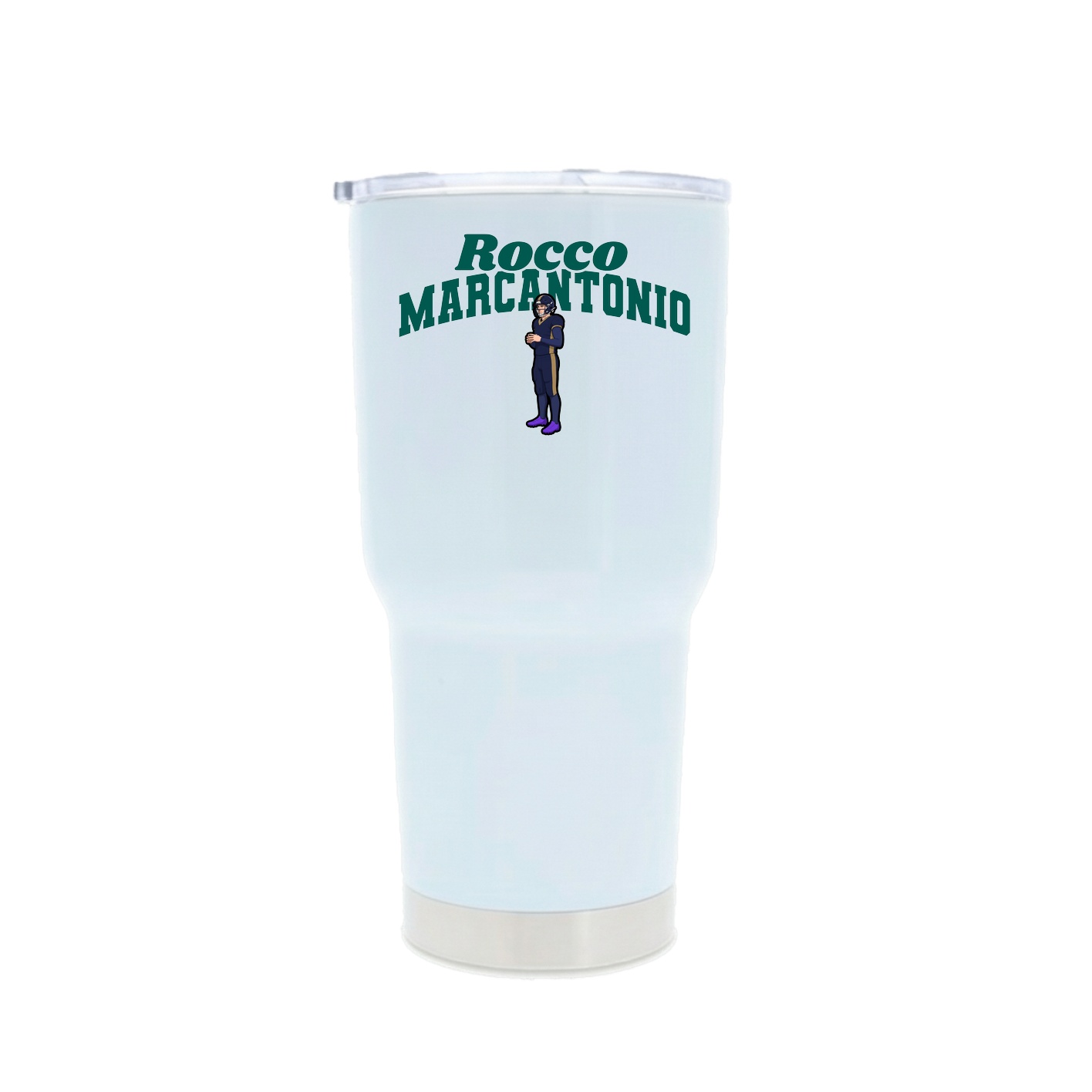30oz Stainless Steel Tumbler — Signature Arch in White