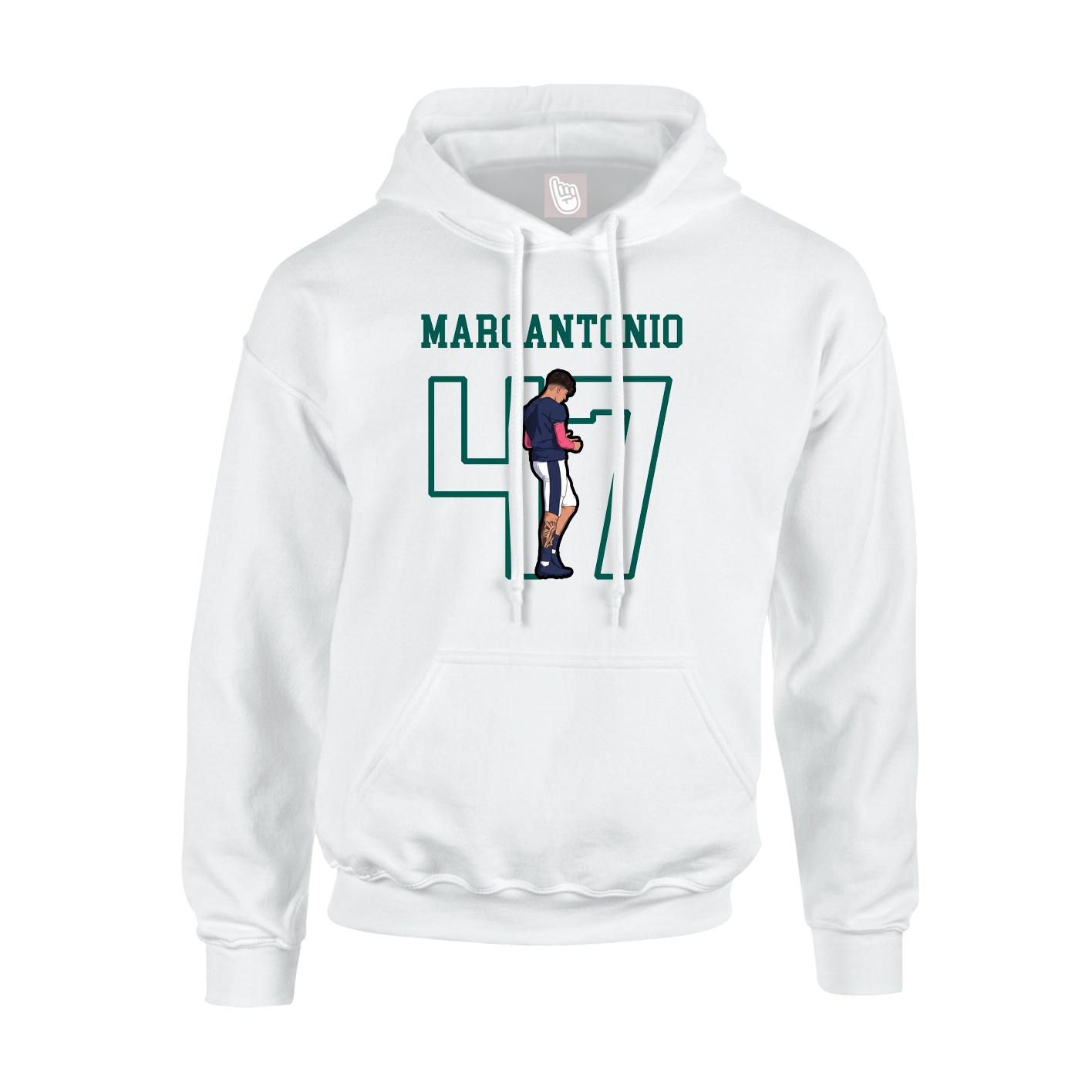 Hoodie — Shirsey in White